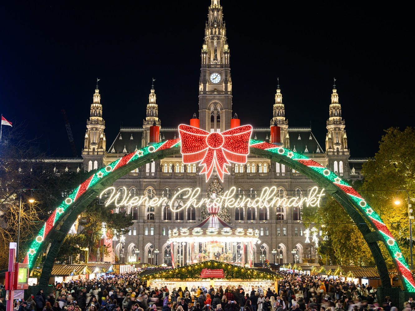 Der Christkindlmarkt am Wiener Rathausplatz am vergangenen Wochenende.