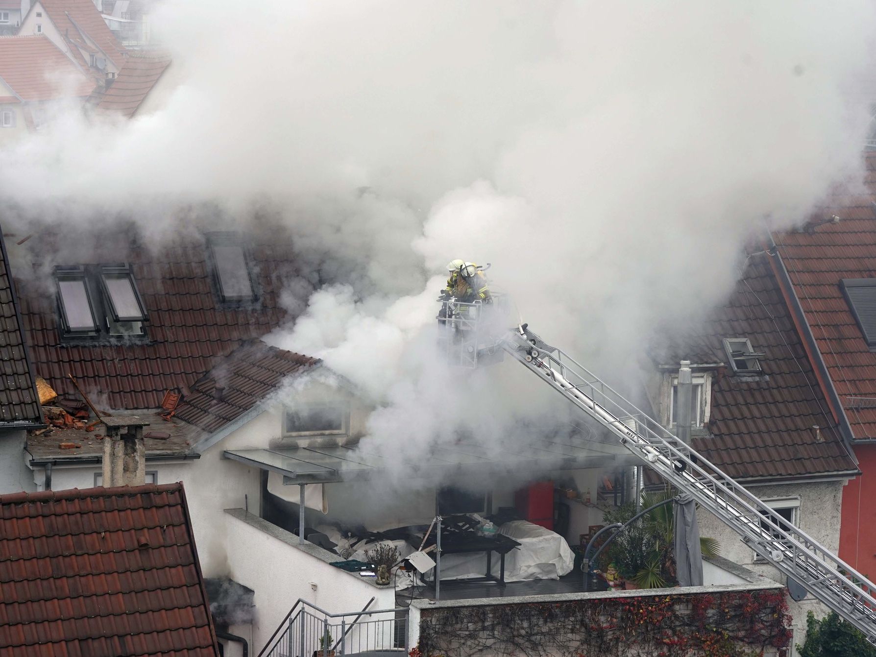 Dichter Qualm in Esslingen