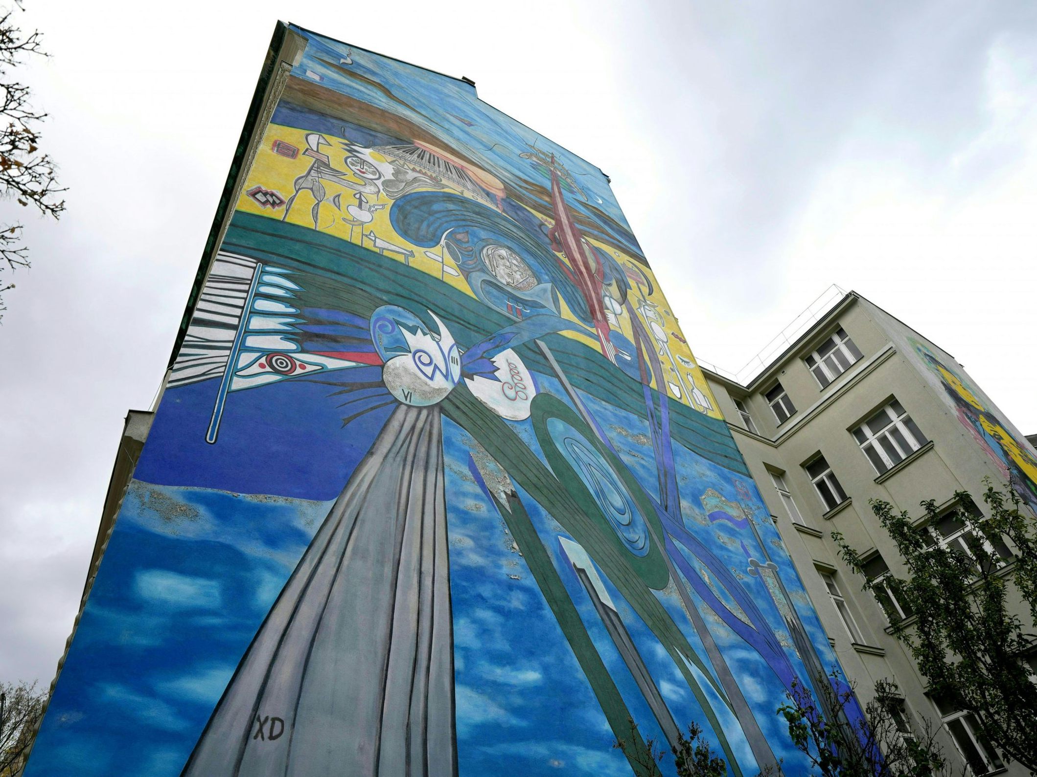 Das Wandgemälde in Wien wird entfernt. Das Wandgemälde in Wien wird entfernt.