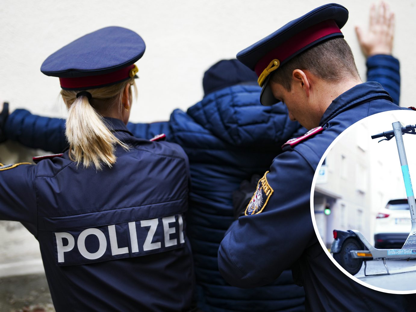 Der E-Scooter konnte bei den Tatverdächtigen nicht vorgefunden werden.