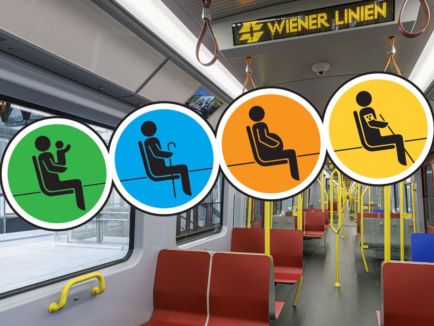 Die neuen Grafiken in den Wiener Öffis sind geschlechtsneutral.