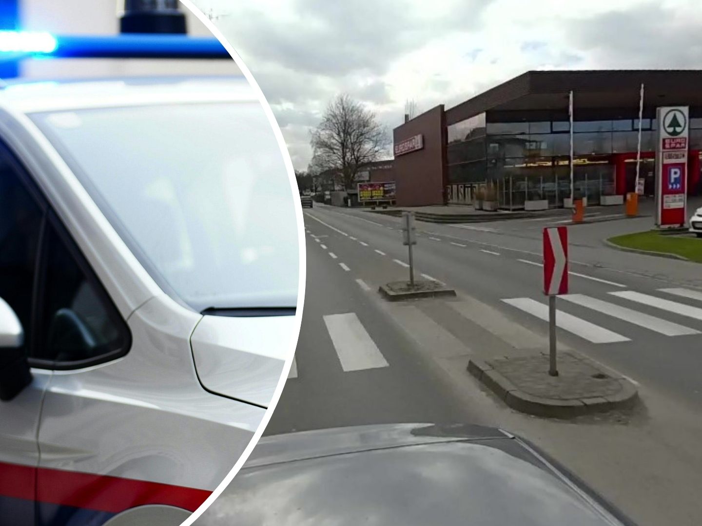 Der Unfall ereignete sich vor einem Zebrastreifen beim Eurospar in Hohenems. (Symbolbild)