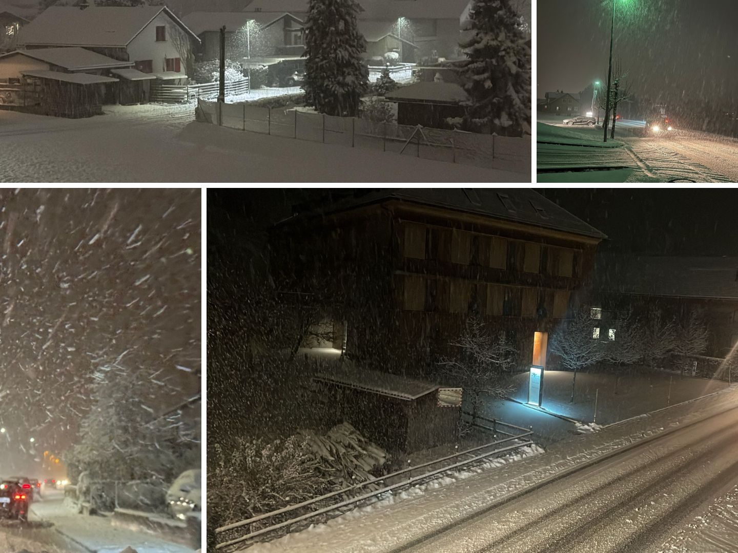 Schnee im Vorarlberger Unterland