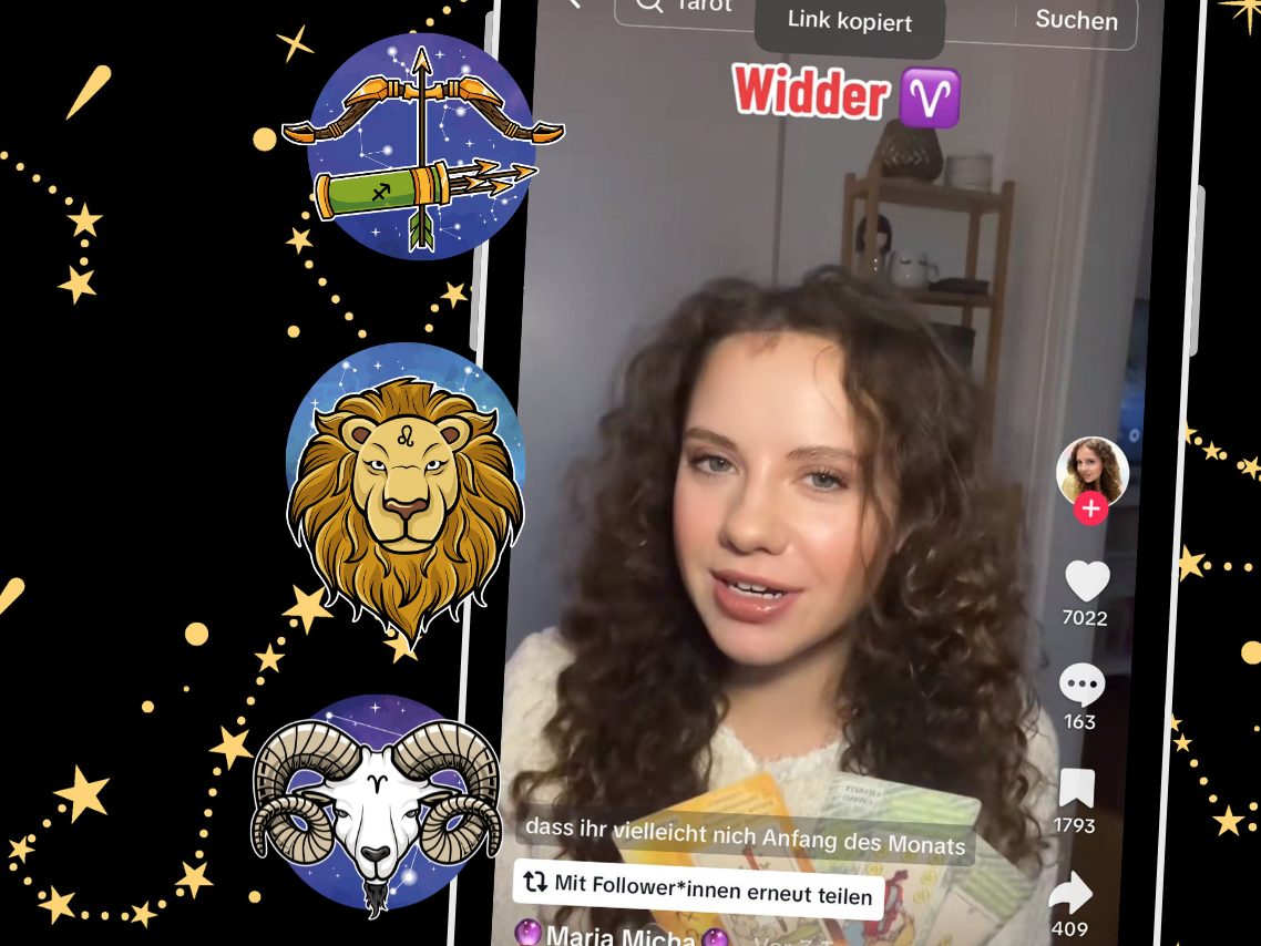 TikTokerin Maria Micha liefert eine Tarot-Vorhersage für Widder, Löwe und Schütze, mit Themen von Kraftschub und Selbstreflexion bis hin zu Veränderungen und Balance im Leben. TikTokerin Maria Micha liefert eine Tarot-Vorhersage für Widder, Löwe und Schütze, mit Themen von Kraftschub und Selbstreflexion bis hin zu Veränderungen und Balance im Leben.