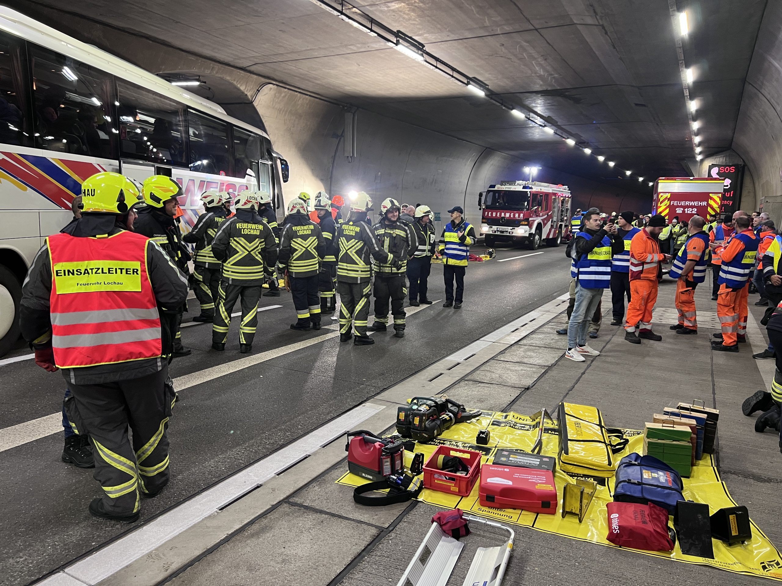 Großübung im Pfändertunnel