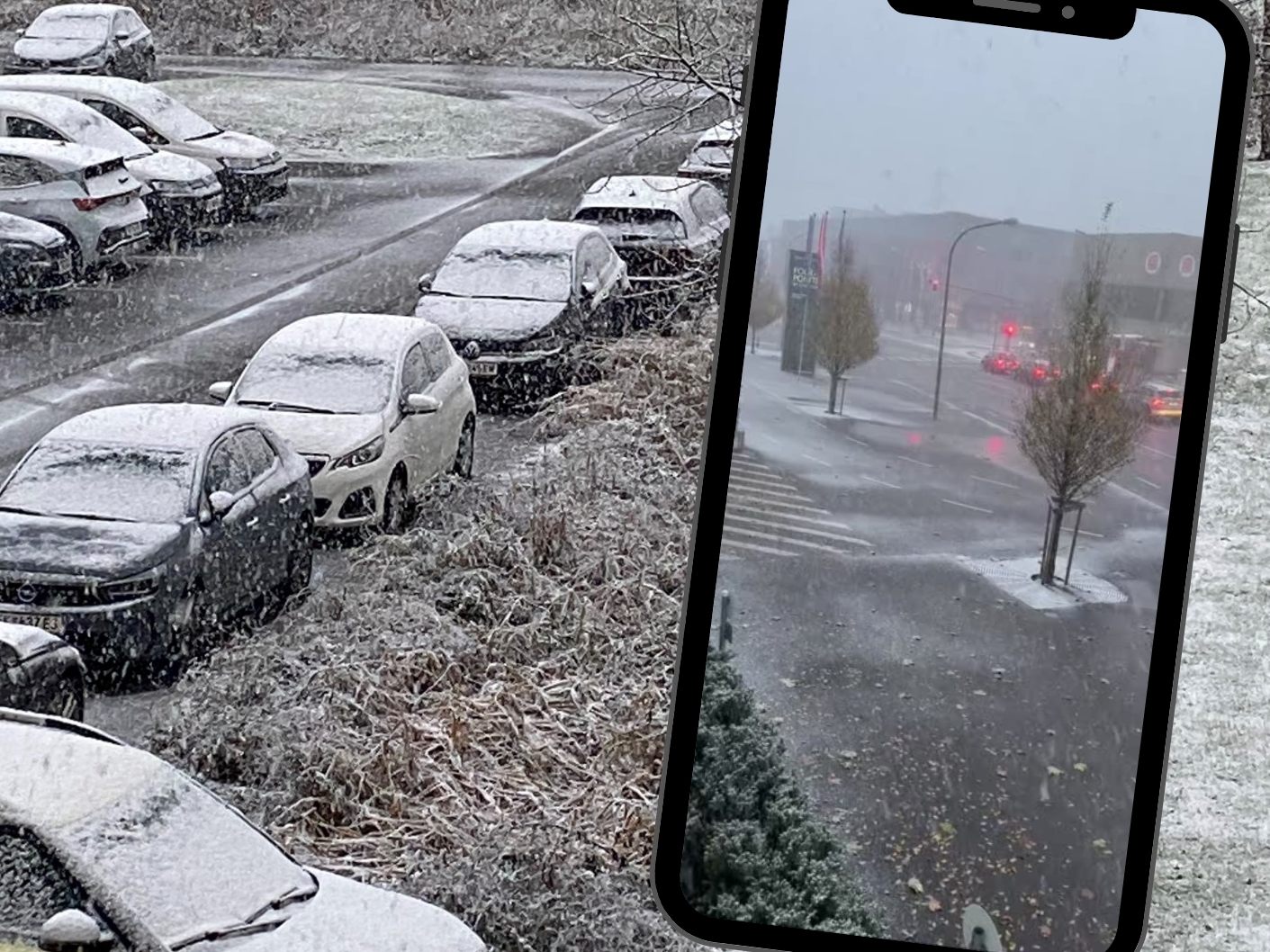 Mittwochmorgen fiel der Schnee bis ins Rheintal.