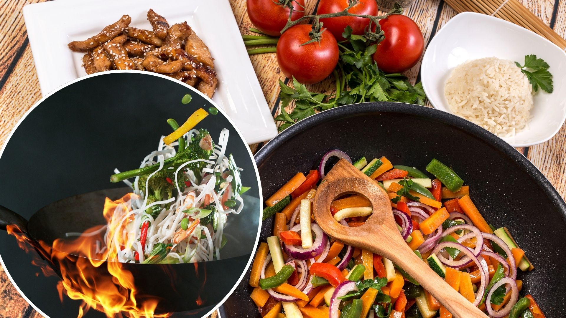 Egal ob würziges Rind, zartes Huhn oder vegane Wok-Optionen.