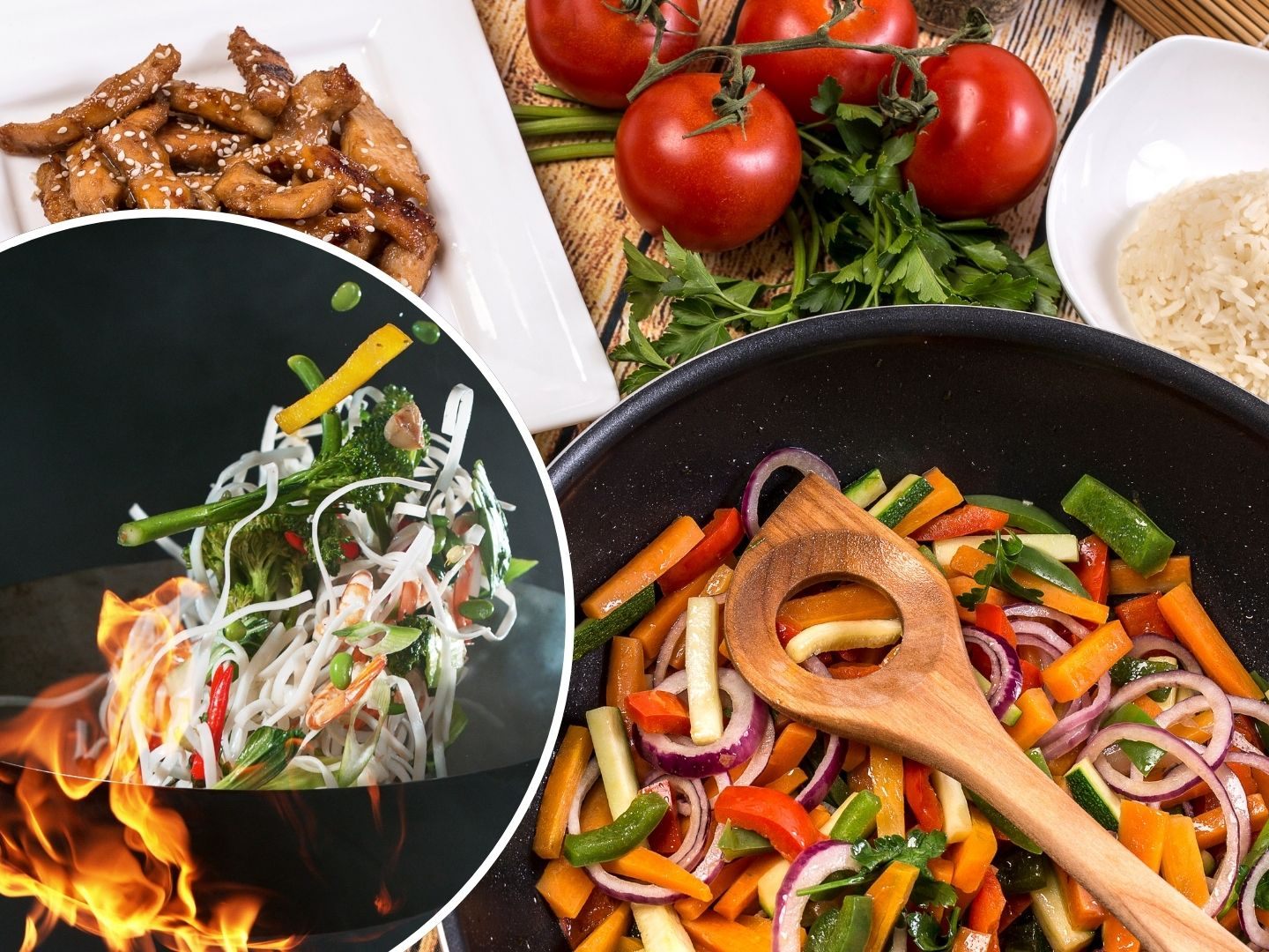 Egal ob würziges Rind, zartes Huhn oder vegane Wok-Optionen.