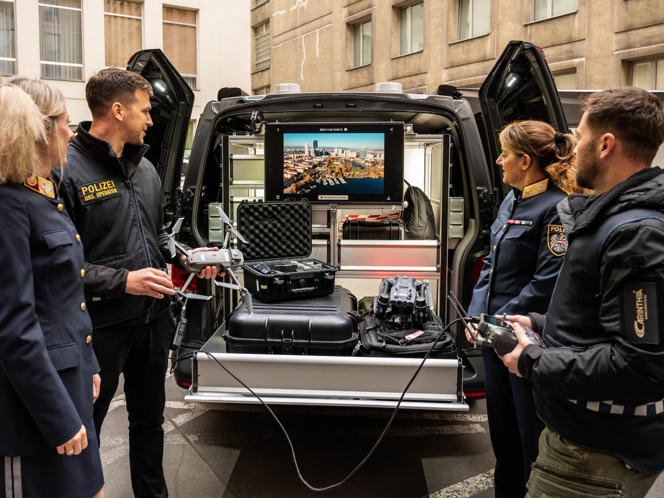 Das Drohnen-Projekt war bei der Wiener Polizei 2018 mit einem Probebetrieb gestartet worden. Das Drohnen-Projekt war bei der Wiener Polizei 2018 mit einem Probebetrieb gestartet worden.