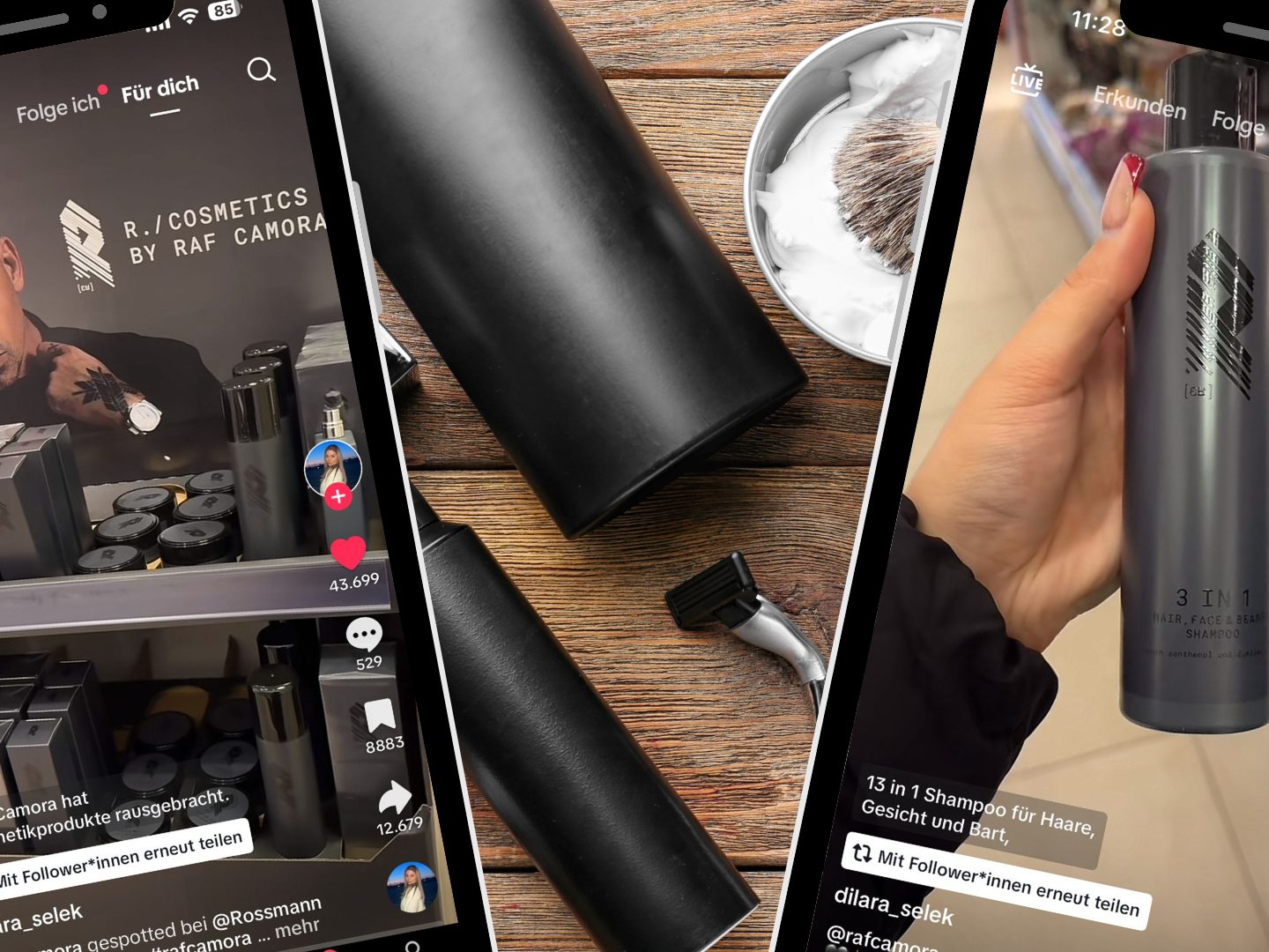 Raf Camora bringt mit R./Cosmetics eine preiswerte Kosmetiklinie mit Pflegeprodukten wie Bartöl, Haarwachs, Deo-Bodyspray und Parfüm für den Alltag auf den Markt. Raf Camora bringt mit R./Cosmetics eine preiswerte Kosmetiklinie mit Pflegeprodukten wie Bartöl, Haarwachs, Deo-Bodyspray und Parfüm für den Alltag auf den Markt.