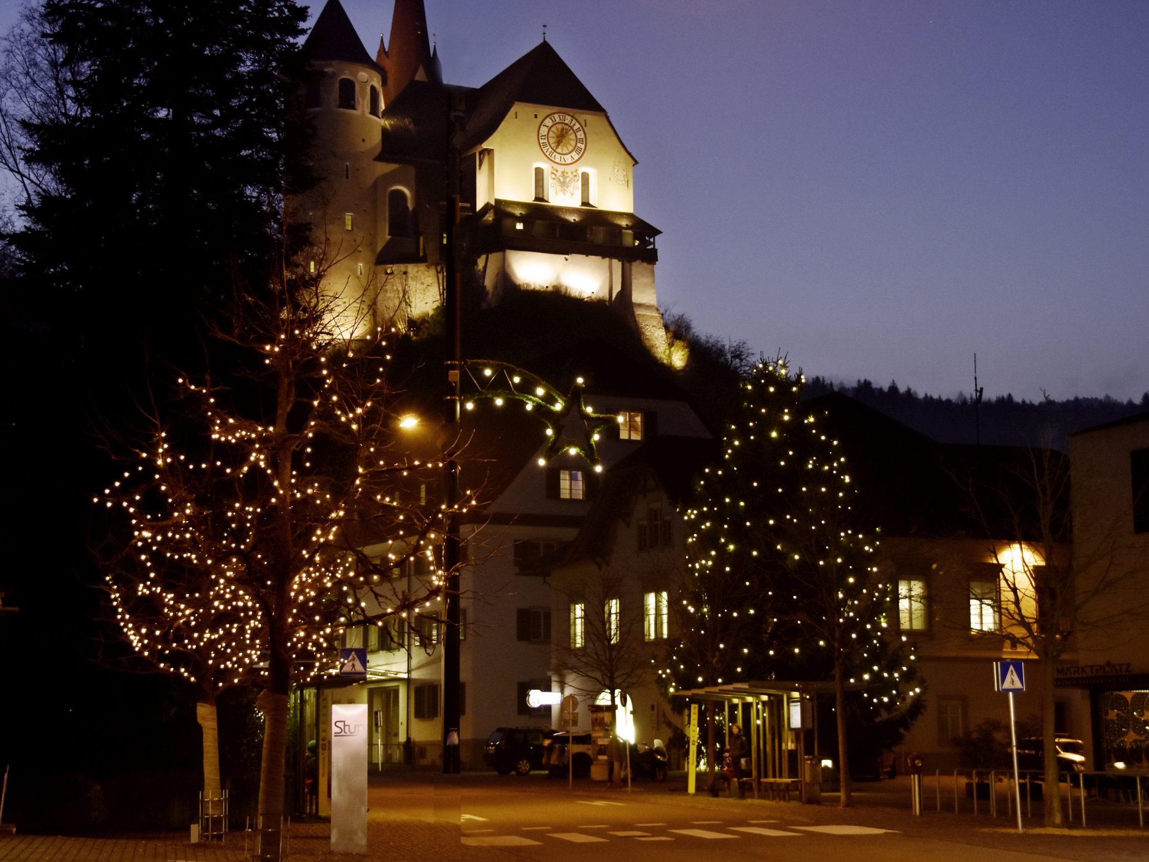 Weihnachtsbeleuchtung in Rankweil. Weihnachtsbeleuchtung in Rankweil.
