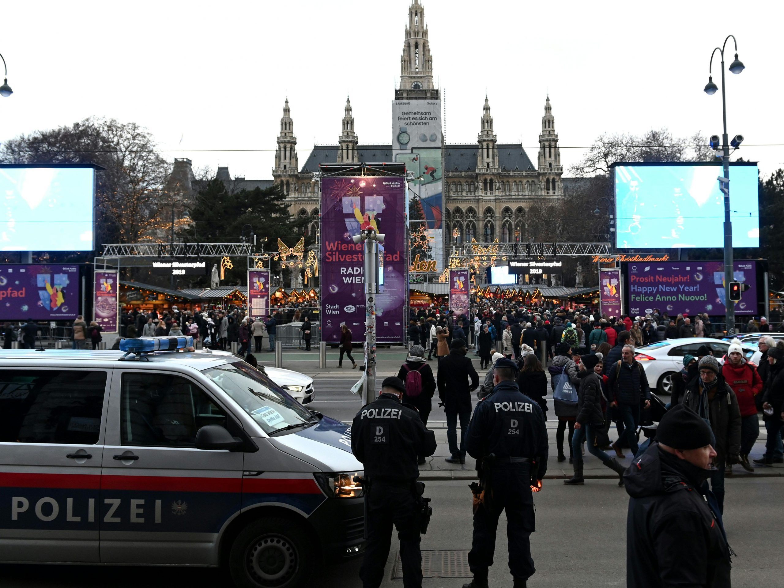 Die Exekutive steht zu Silvester in Wien im Großeinsatz.