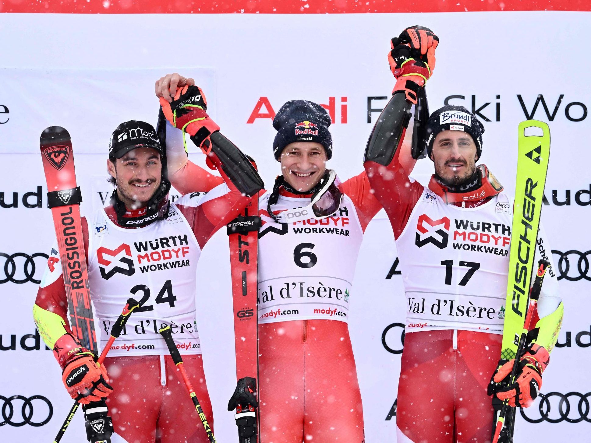 Odermatt holte sich den Sieg vor dem ÖSV-Duo Patrick Feurstein und Stefan Brennsteiner.