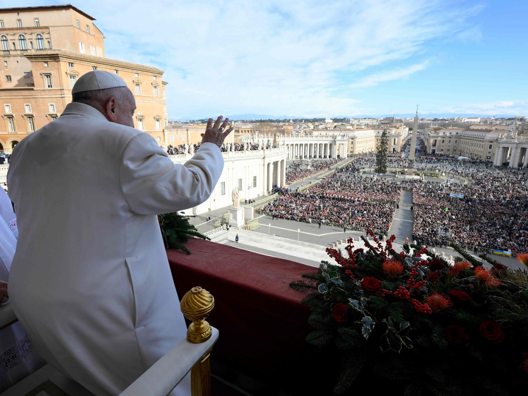 Der Papst verlas am Mittwoch seine traditionelle Weihnachtsbotschaft. Der Papst verlas am Mittwoch seine traditionelle Weihnachtsbotschaft.