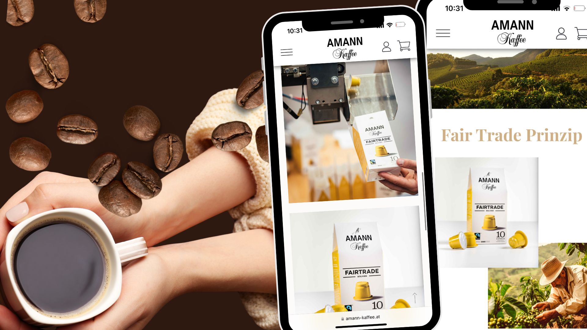 Nachhaltigkeit und Genuss gehen bei Amann Kaffee Hand in Hand.