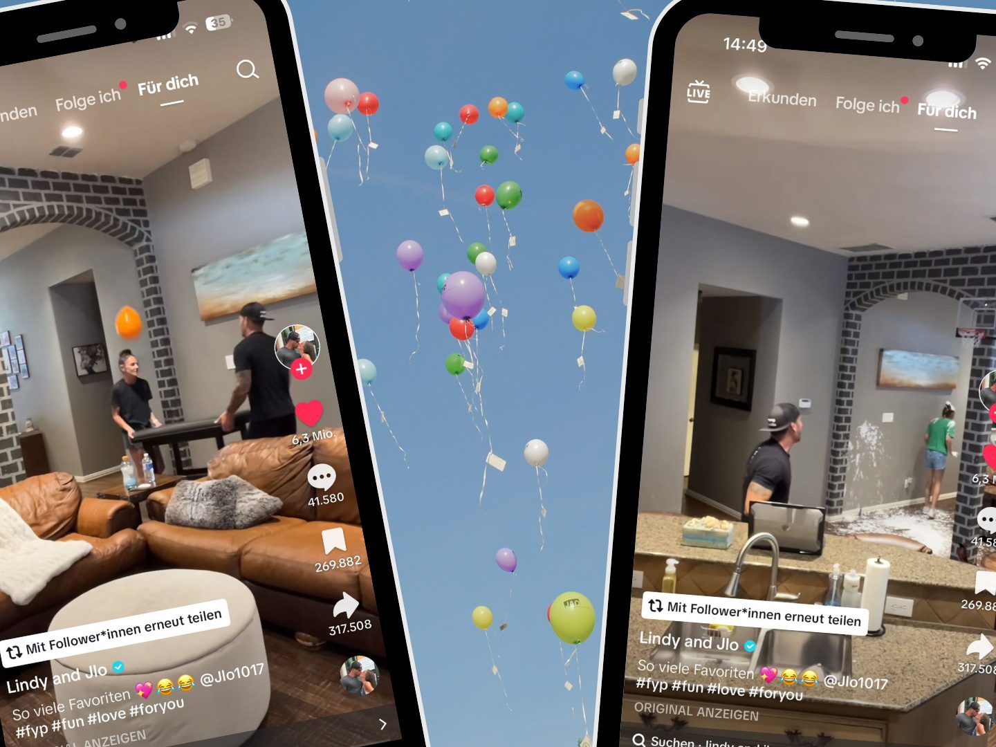 Ein TikTok-Paar begeistert mit kreativen Luftballon-Pranks, unerwarteten Momenten und tierischen Pannen, die Millionen Zuschauer zum Lachen bringen. Ein TikTok-Paar begeistert mit kreativen Luftballon-Pranks, unerwarteten Momenten und tierischen Pannen, die Millionen Zuschauer zum Lachen bringen.