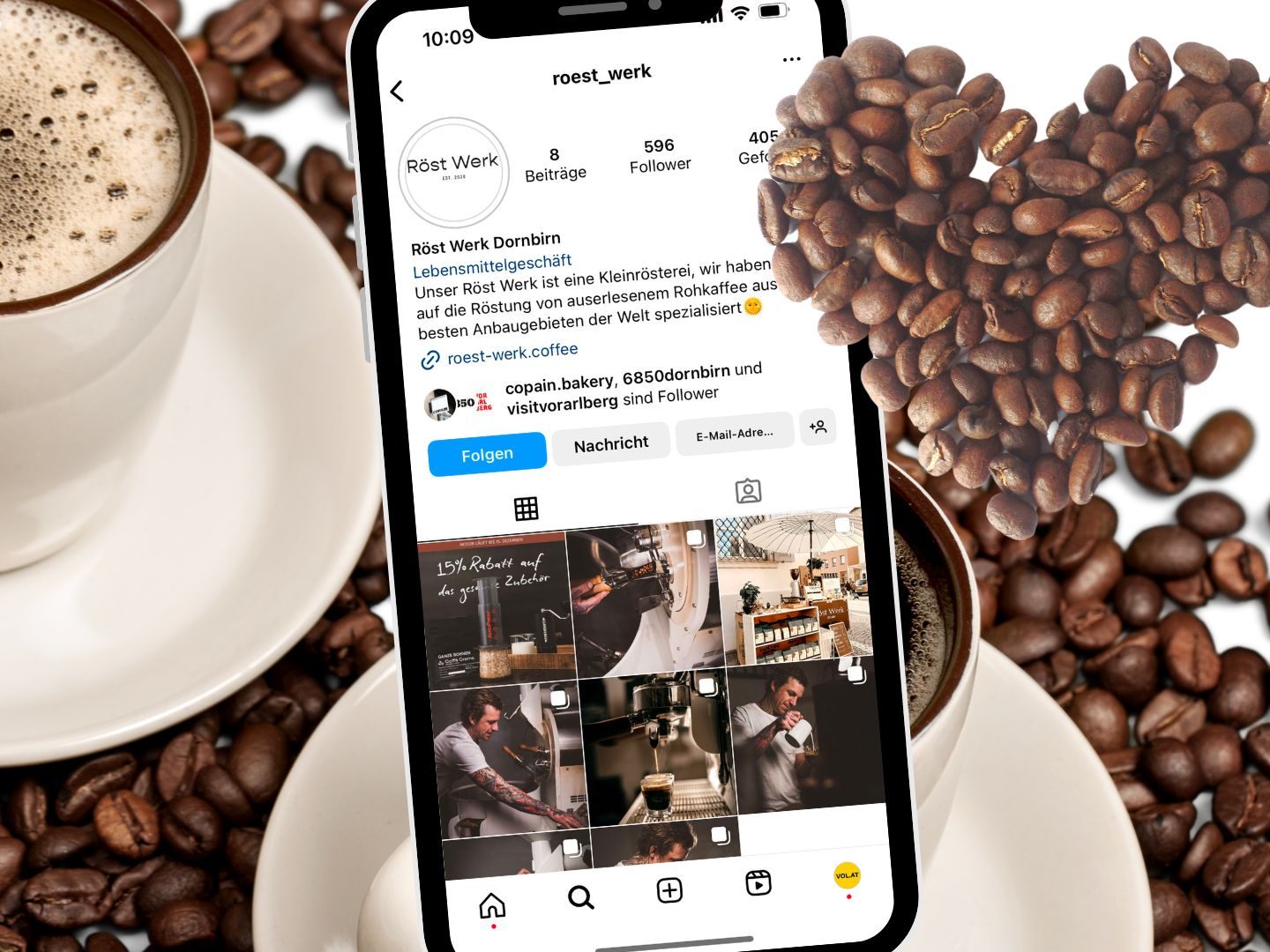 Nachhaltige Kaffeerösterei in Dornbirn.