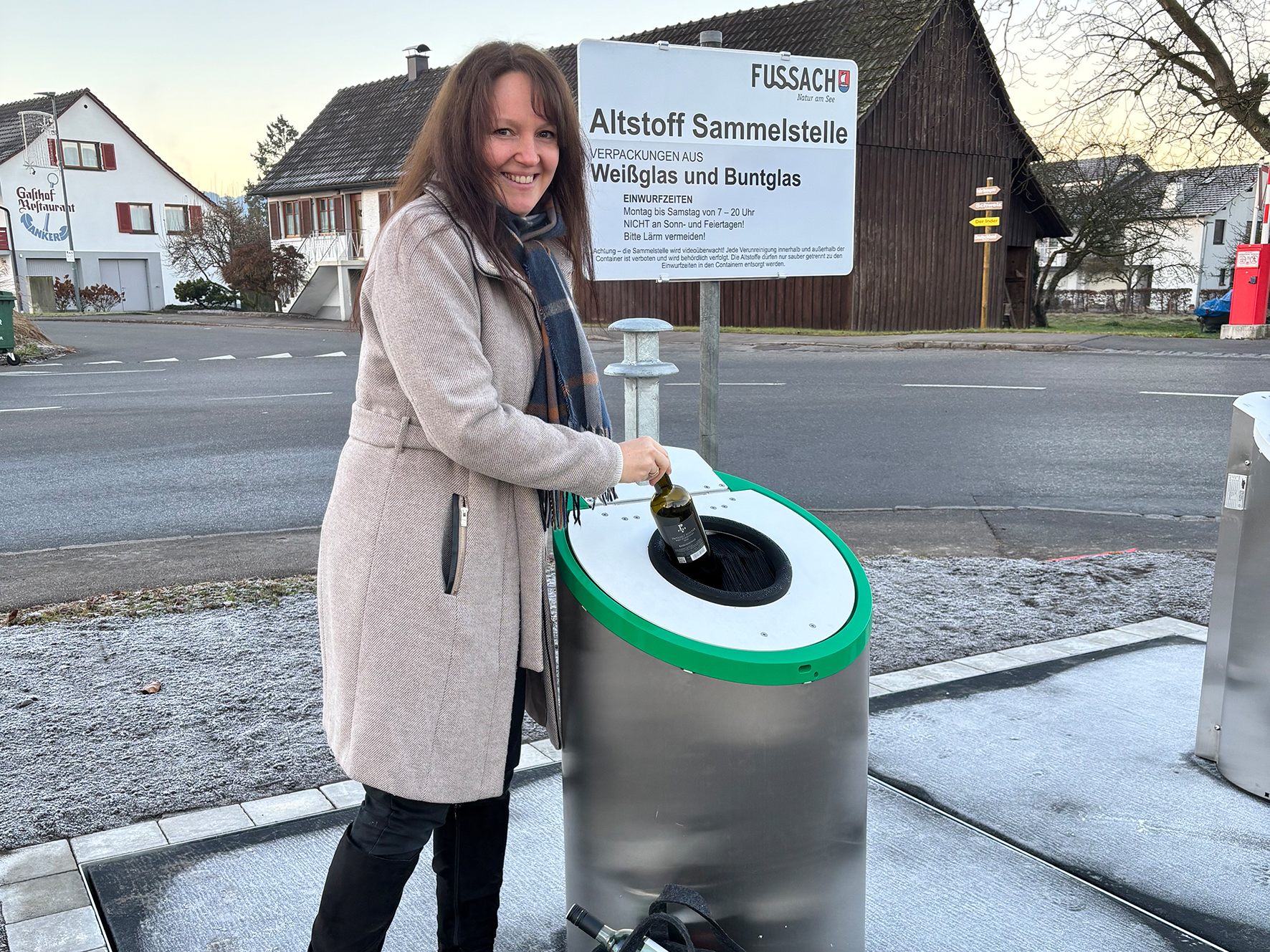 Sarah Braun nahm den ersten Einwurf vor.