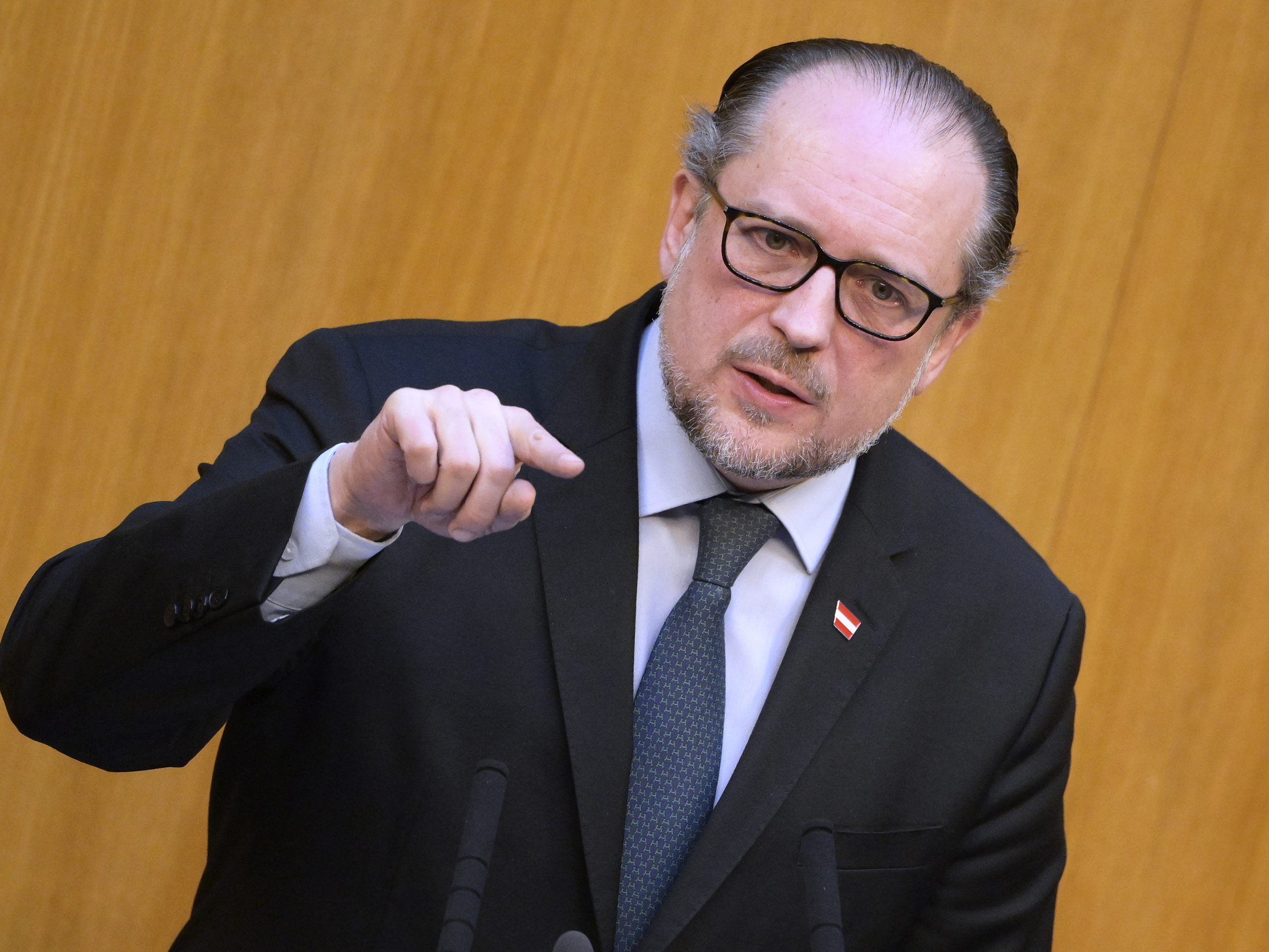 Der Nationalrat hört die zweite Regierungserklärung Schallenbergs. Der Nationalrat hört die zweite Regierungserklärung Schallenbergs.