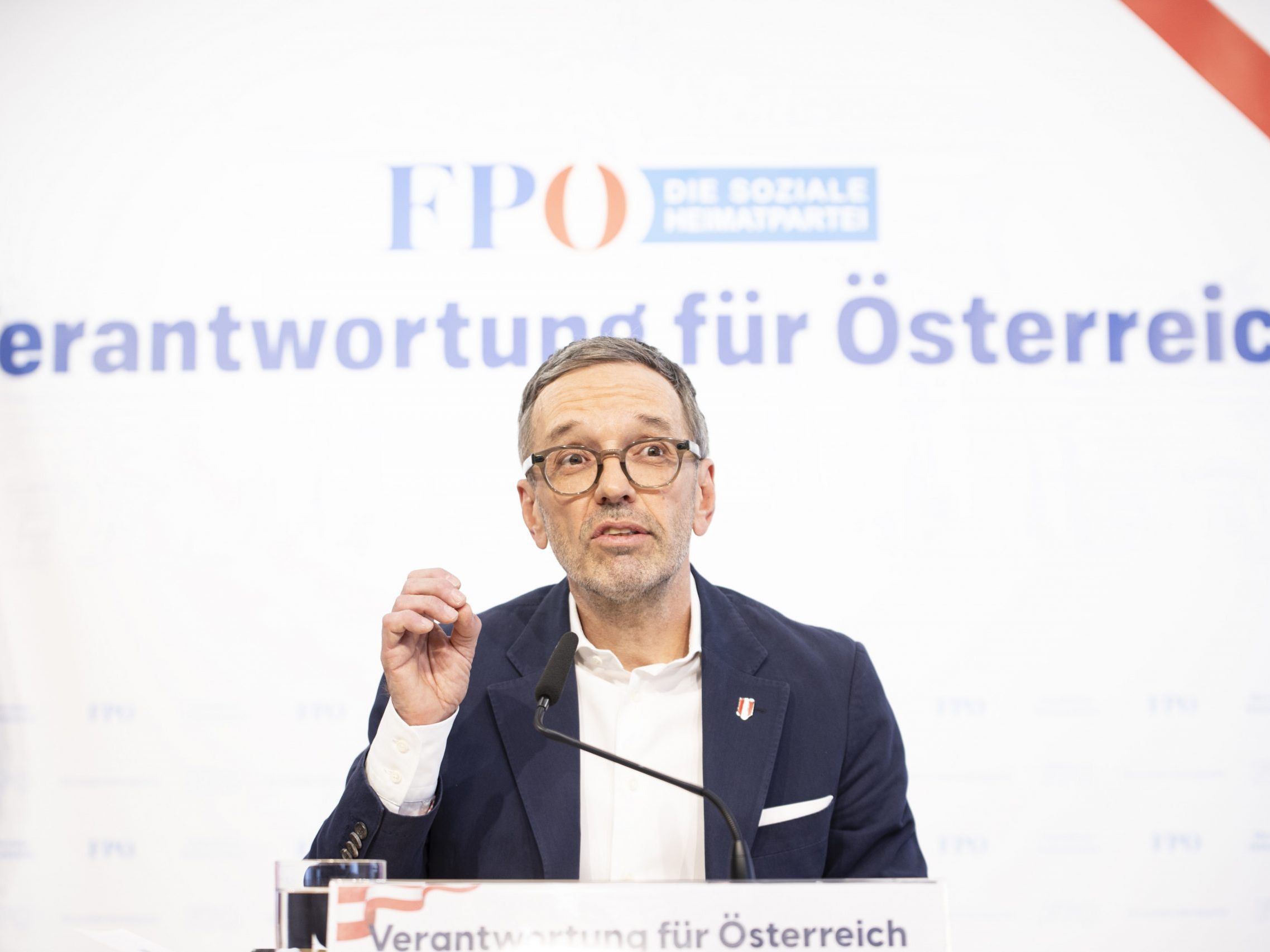FPÖ-Chef Kickl gibt eine Pressekonferenz. FPÖ-Chef Kickl gibt eine Pressekonferenz.