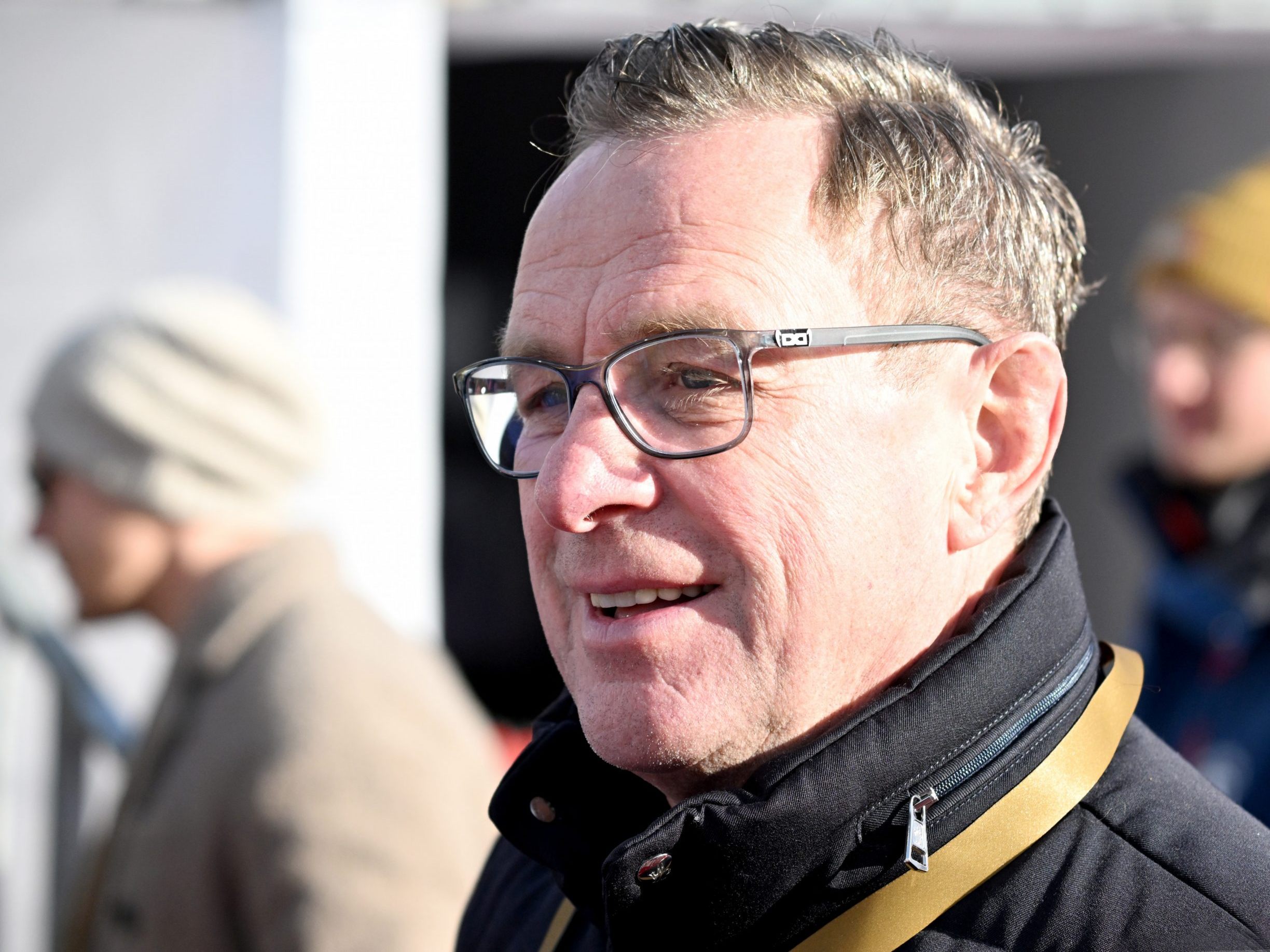 ÖFB-Teamchef Ralf Rangnick beim Ski-Weltcup in Kitzbühel.
