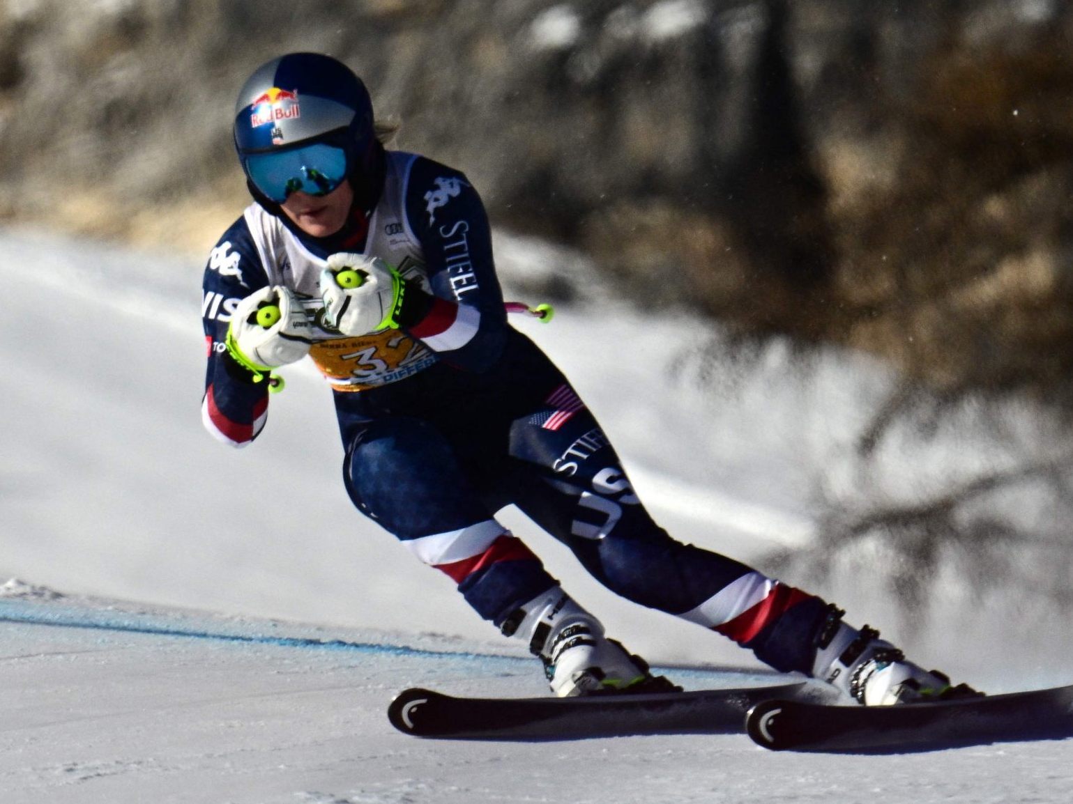 Alle Augen sind auf Lindsey Vonn.