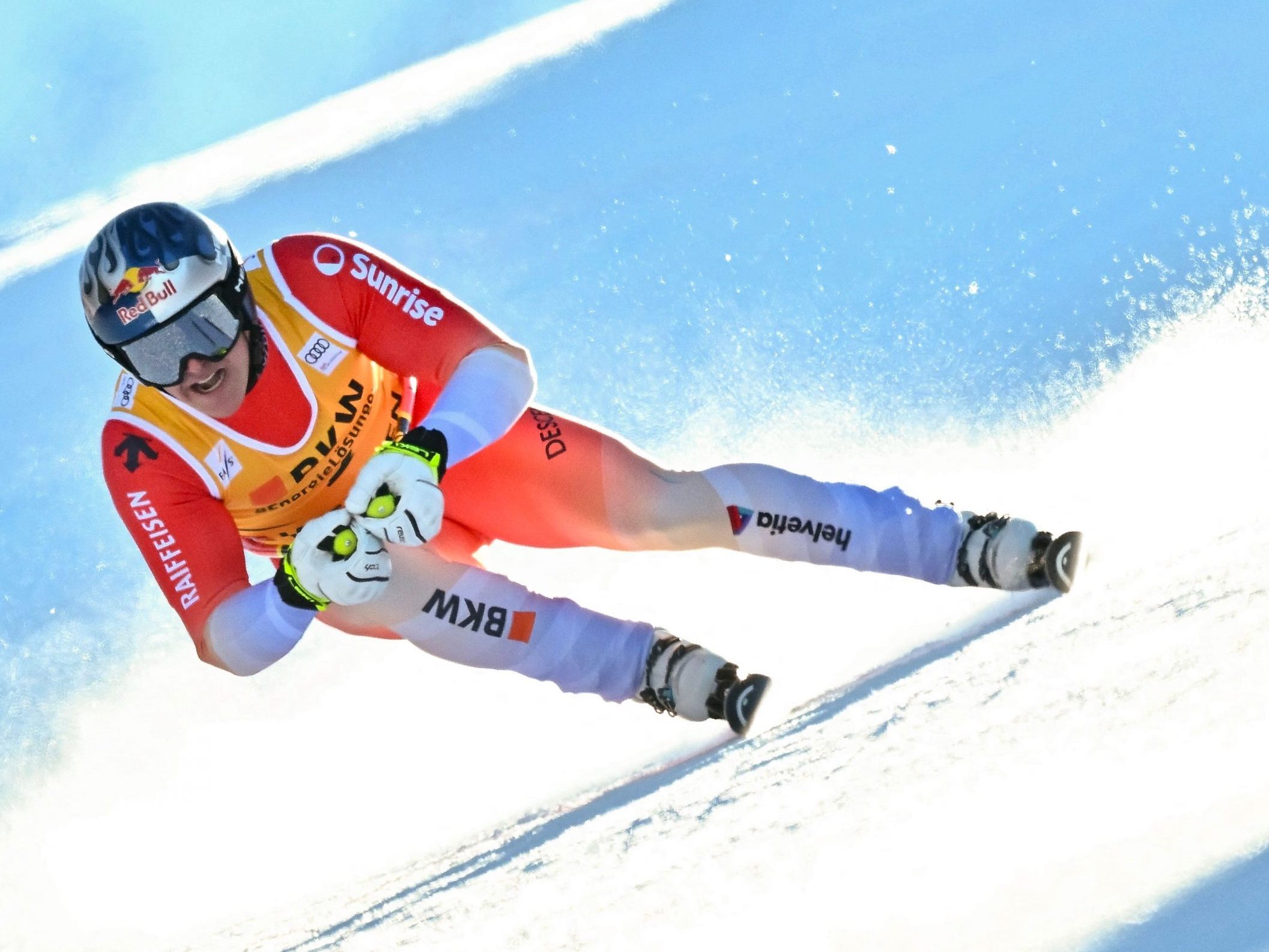 Franjo Von Allmen gewinnt den Super G in Wengen.