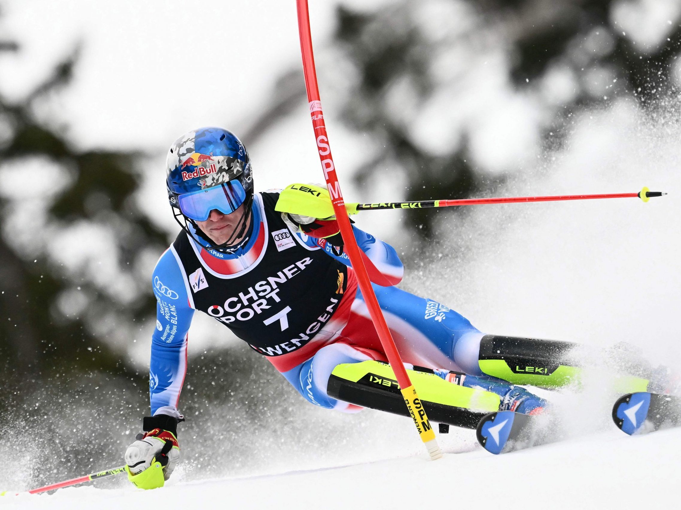 Clémont Noel gewinnt den Slalom in Kitzbühel.