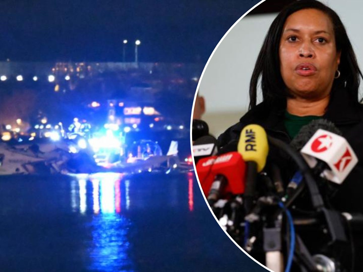 Die Bürgermeisterin von Washington, D.C., Muriel Bowser, sprach vor der Presse am Reagan National Airport.