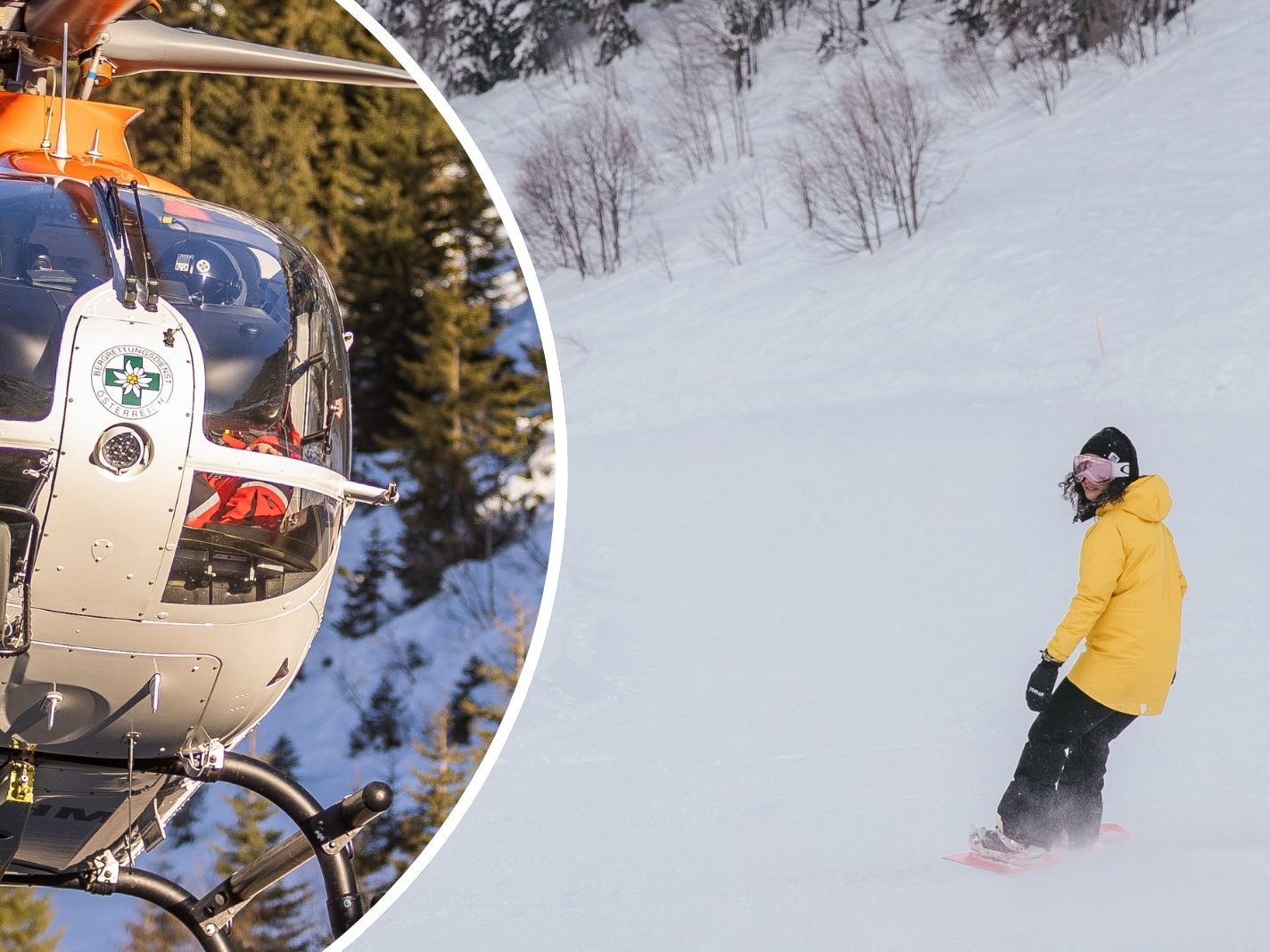 Für den Snowboarder ging es nur mehr per Bergetau des "Gallus 2" weiter. (Symbolbild)