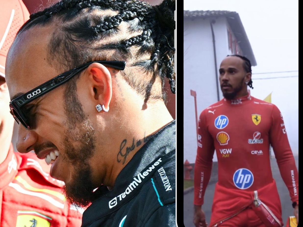 Hamilton drehte auf Ferrari's hauseigener Rennstrecke die ersten Kilometer für die Scuderia. Hamilton drehte auf Ferrari's hauseigener Rennstrecke die ersten Kilometer für die Scuderia.