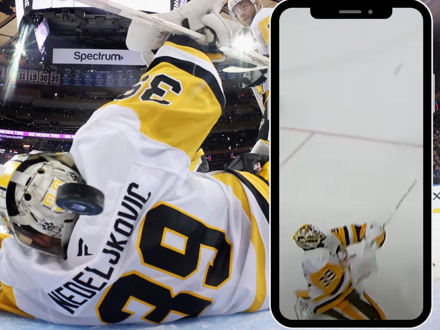 Nedeljkovic mit einem Tor und einem Assist gegen die Buffalo Sabres.