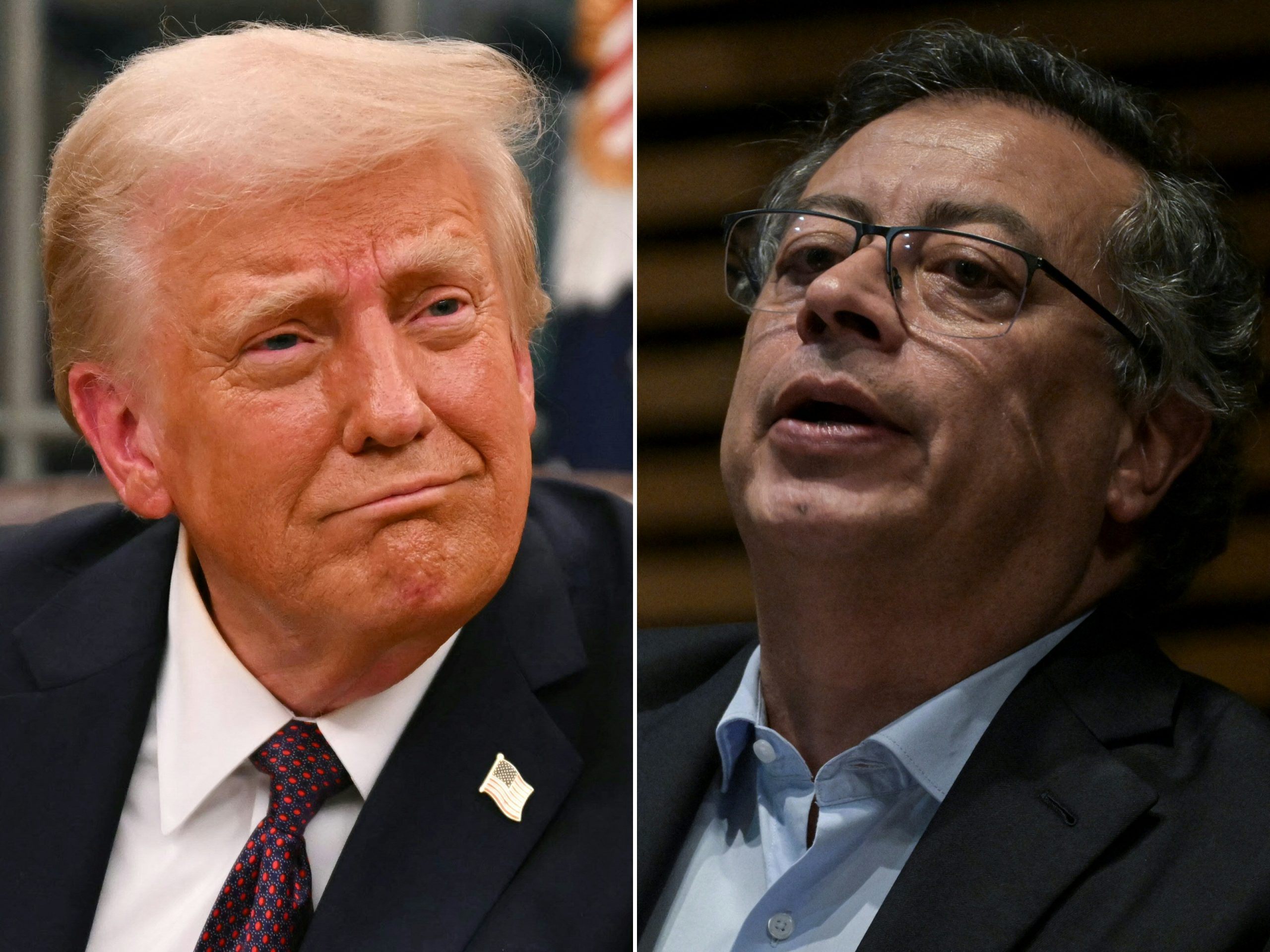 Weißes Haus: Regierung in Bogotá (r. Gustavo Petro) stimmte allen Bedingungen Trumps (l.) zu.
