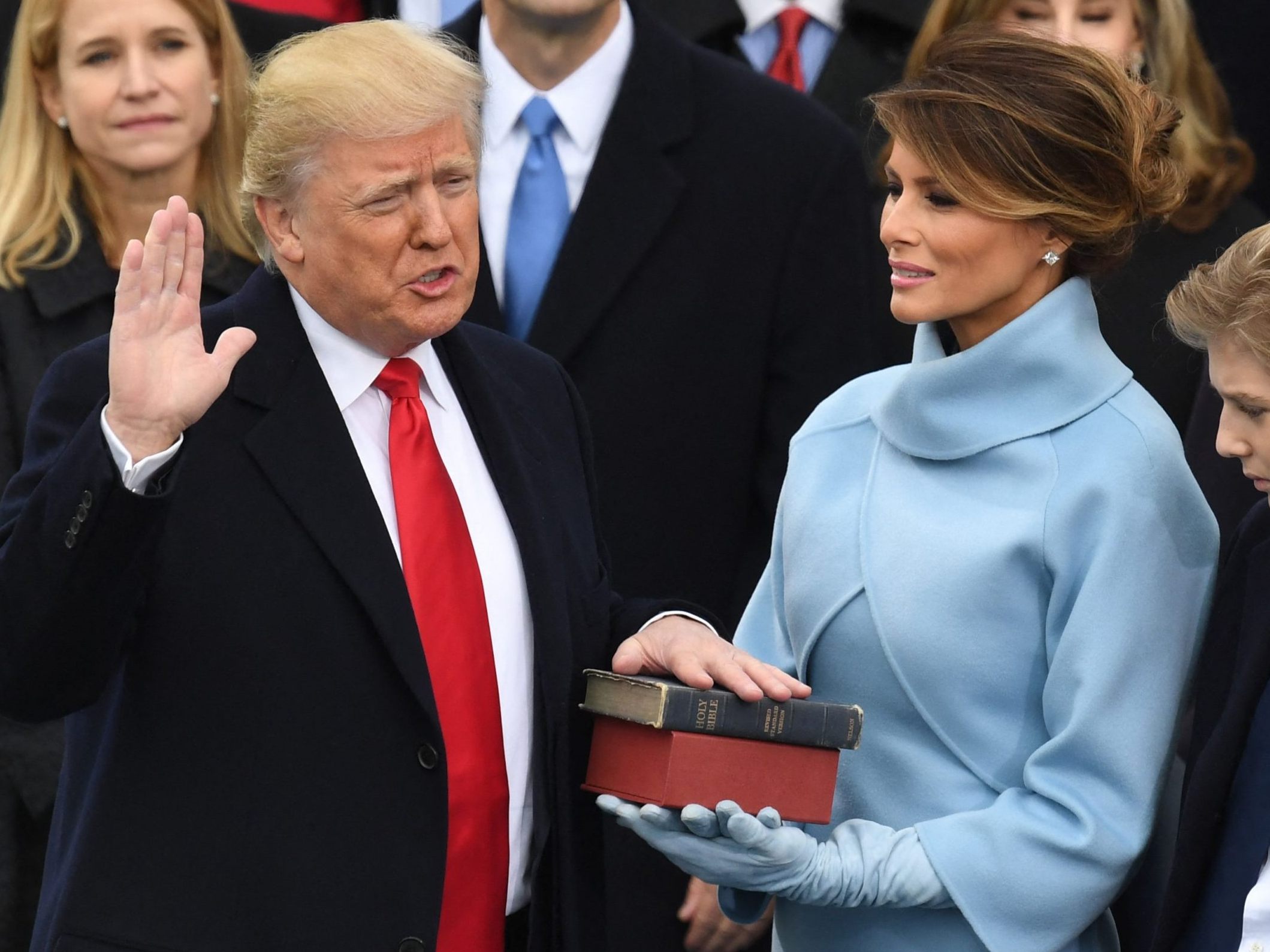 Trump bei seiner ersten Amtseinführung am 17. Jänner 2025. Trump bei seiner ersten Amtseinführung am 17. Jänner 2025.