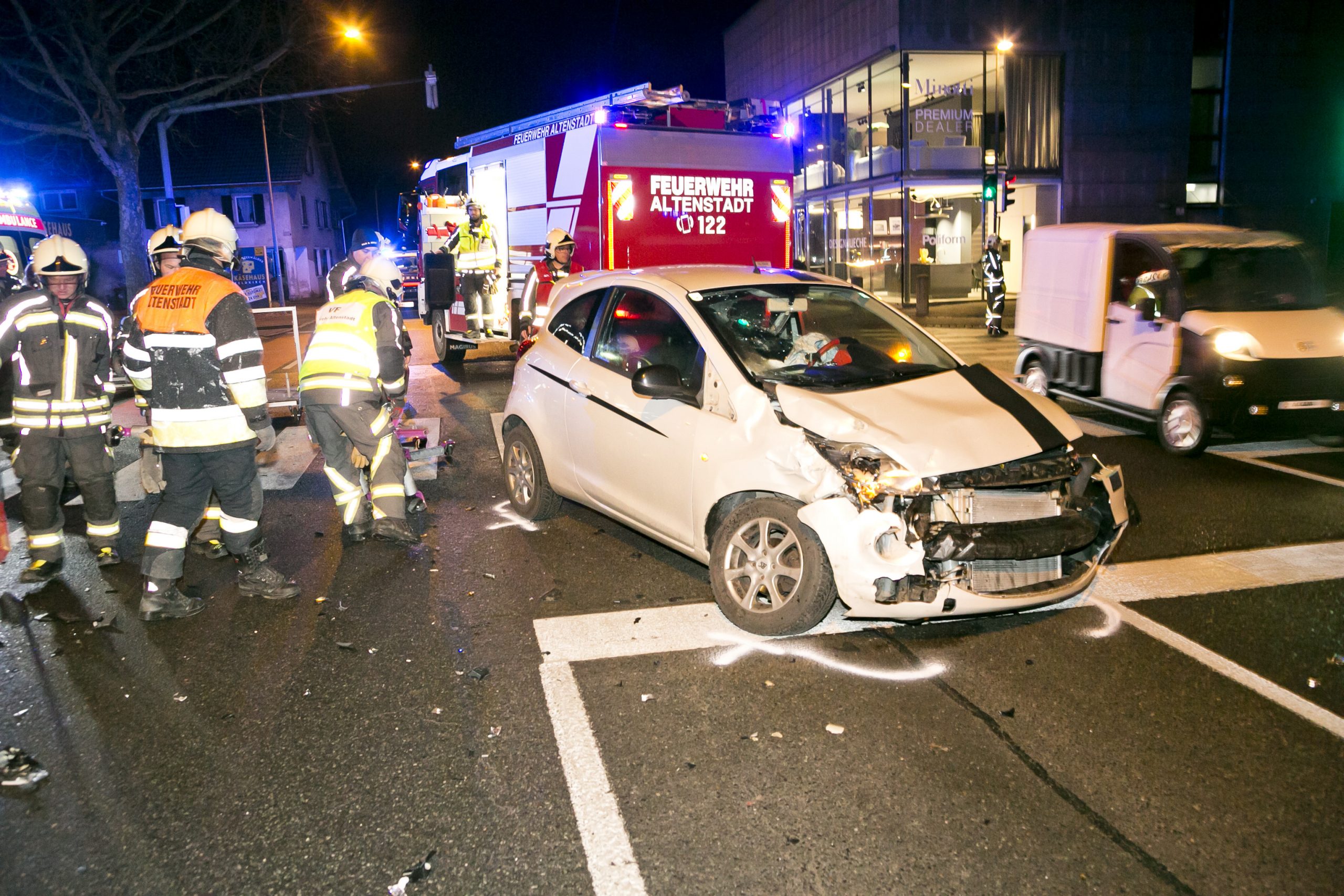 Feldkirch Altenstadt am 17.1.2025 VU Verkehrsunfall auf der L 19