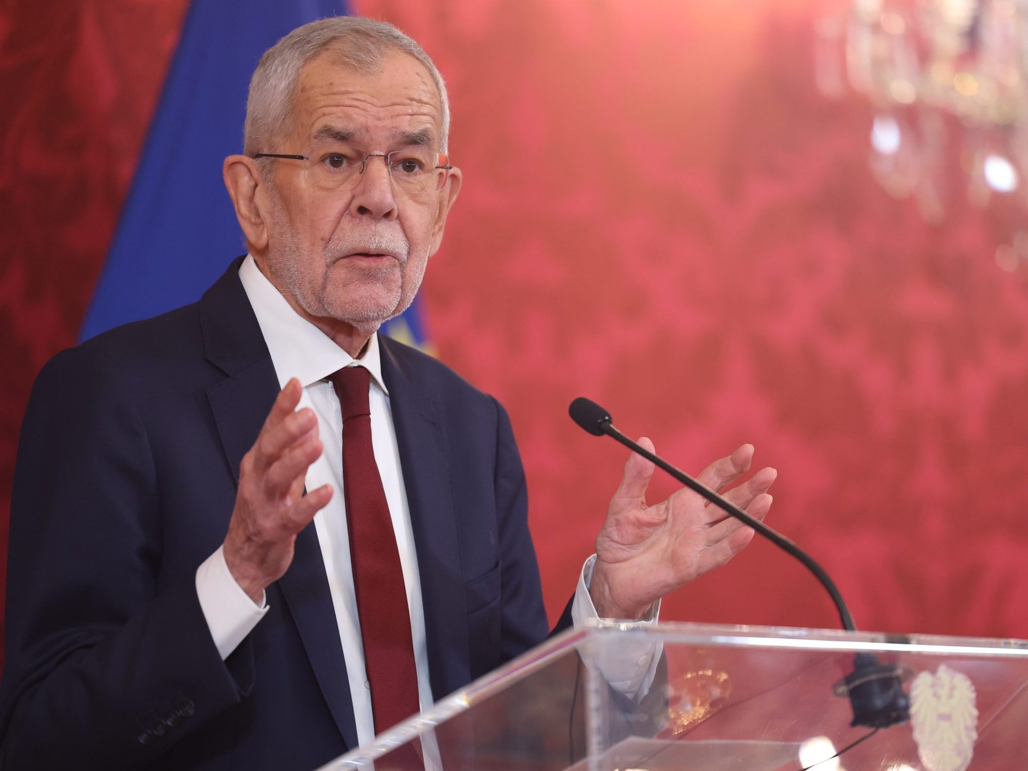 Der Bundespräsident gibt nach dem Kickl-Treffen eine Statement ab.