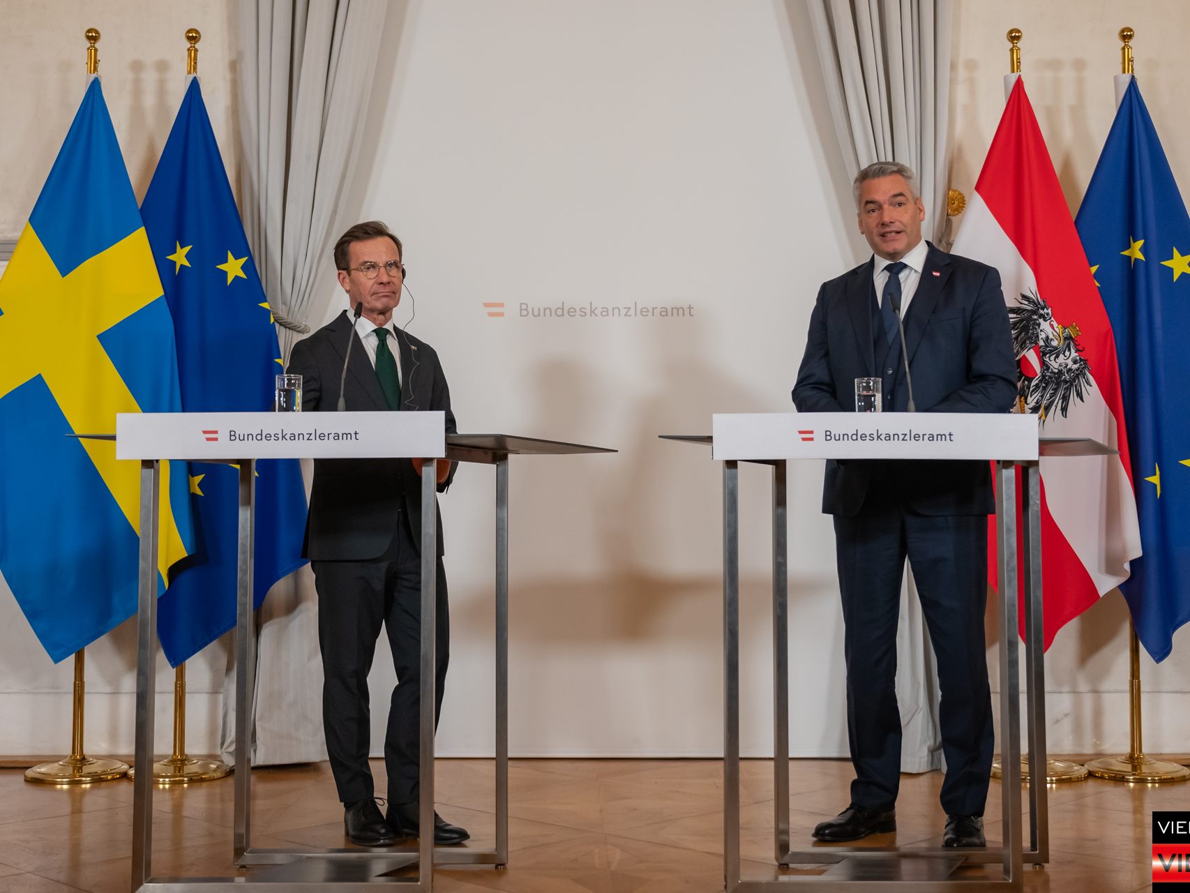 02012025 Offizieller Besuch des schwedischen Premierministers Kristersson bei Bundeskanzler Nehammer