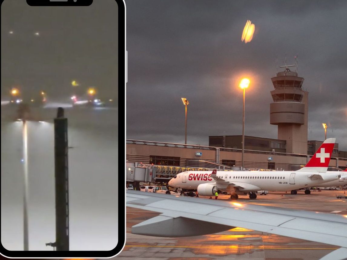 Wintereinbruch legt Flugbetrieb lahm.