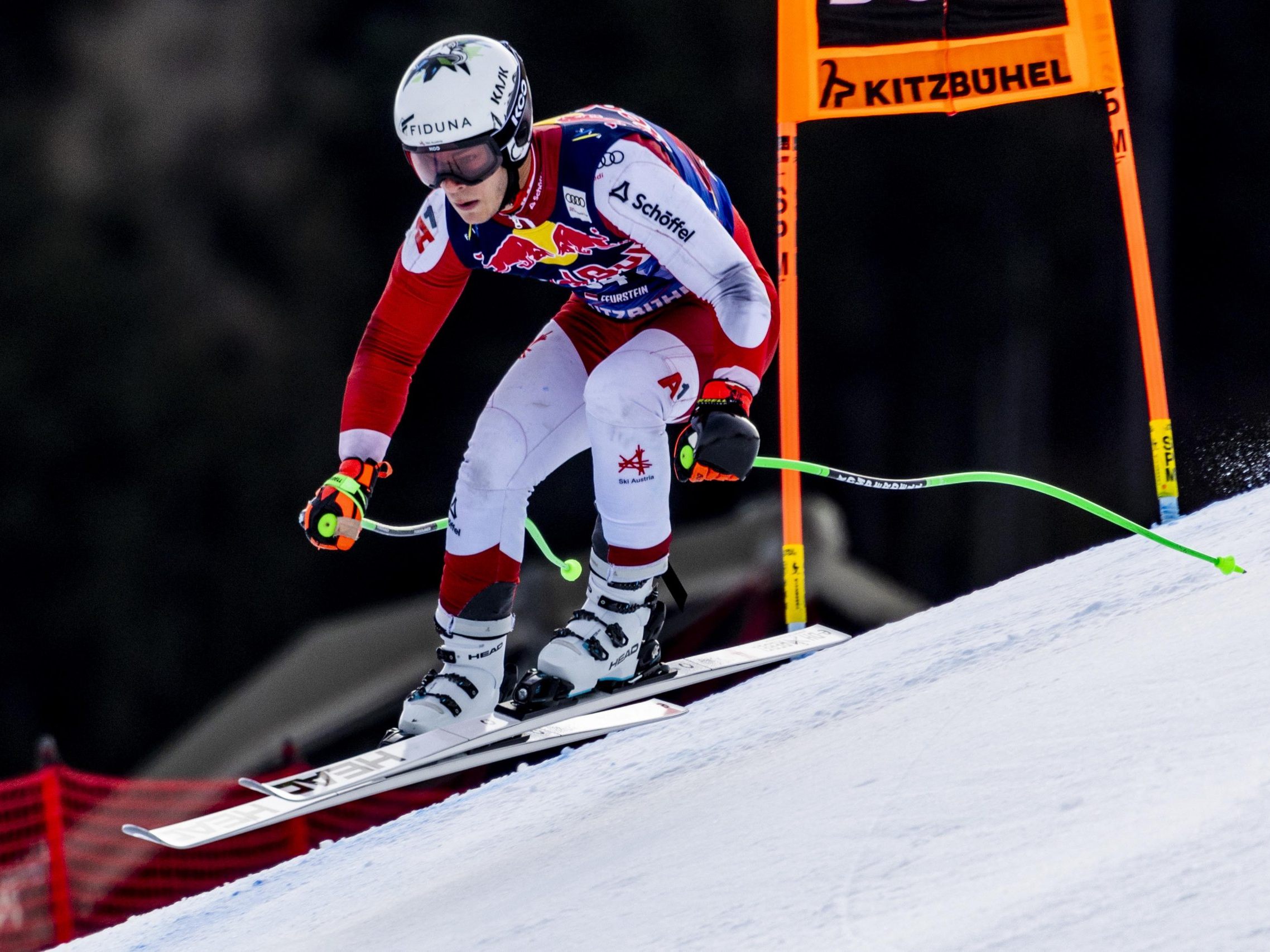 Lukas Feurstein beim Training auf der Streif.