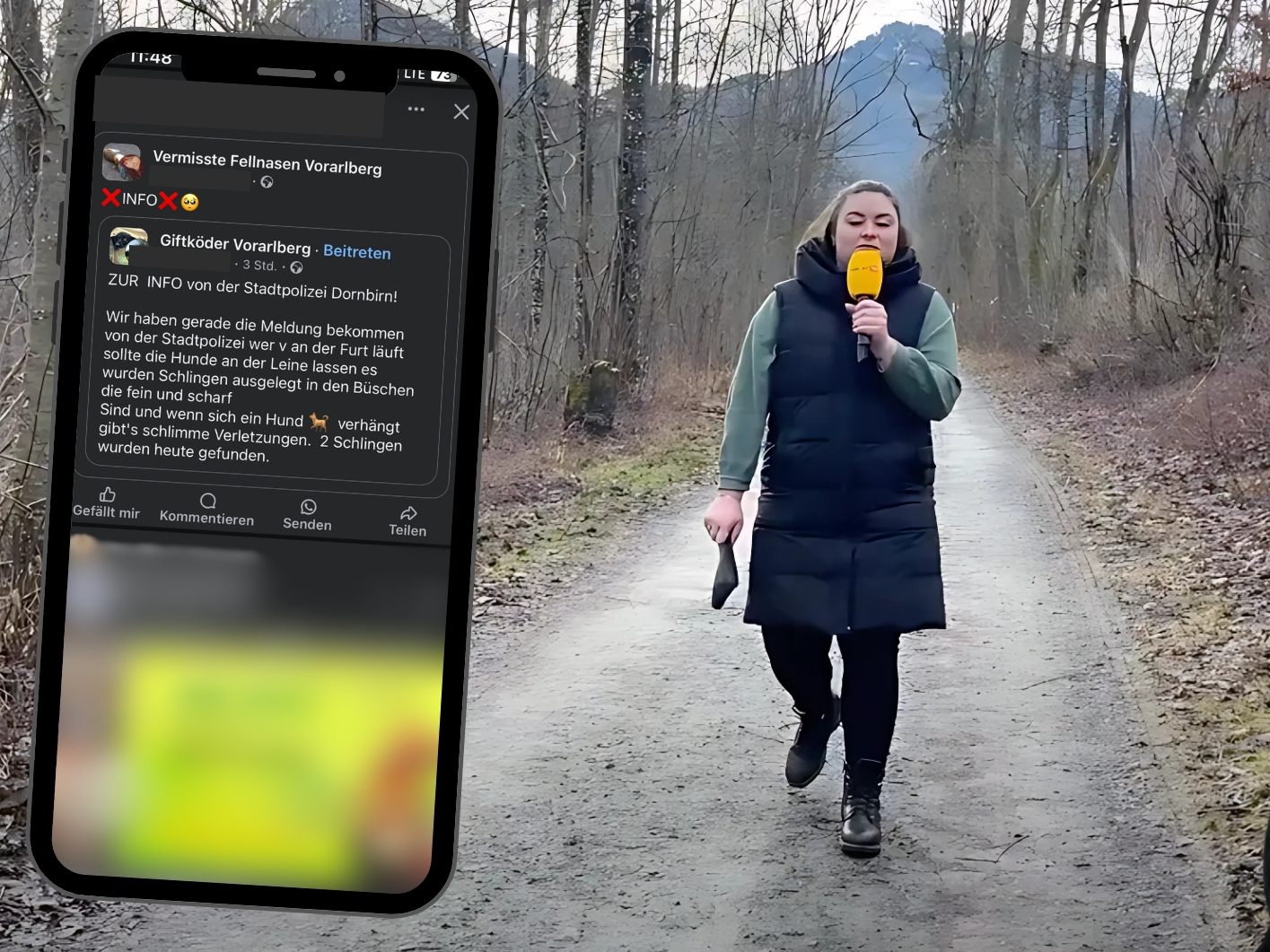 Warnung vor Schlingen an der Dornbirner Furt sorgt für Aufregung.
