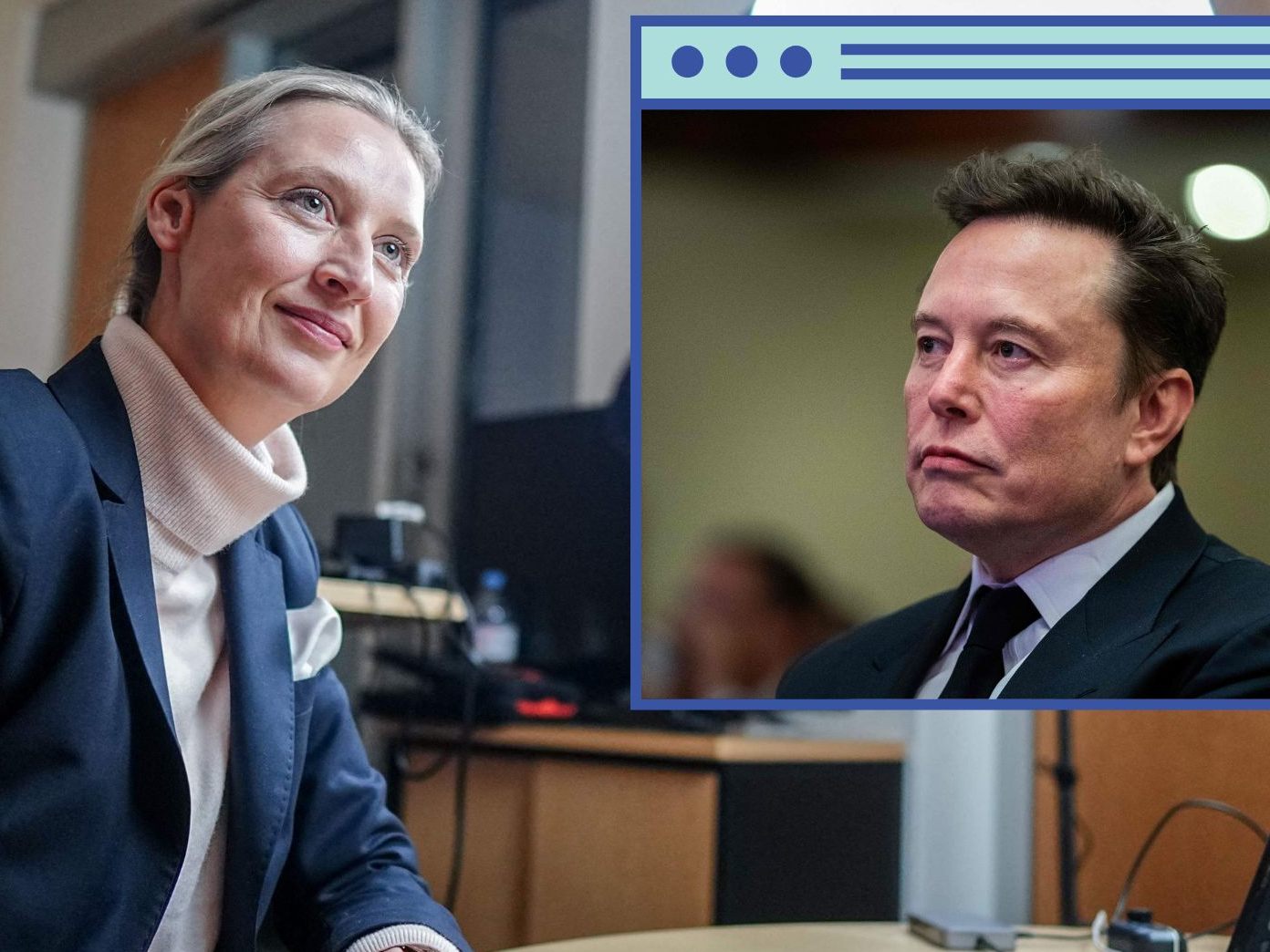 In einem öffentlichen Online-Gespräch mit AfD-Chefin Alice Weidel In einem öffentlichen Online-Gespräch mit AfD-Chefin Alice Weidel
