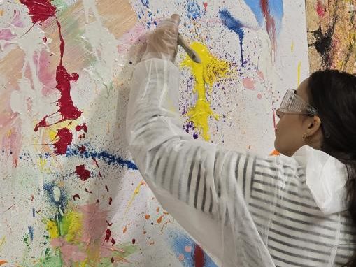 Wiens erstes professionelles Actionpainting-Event ist da.
