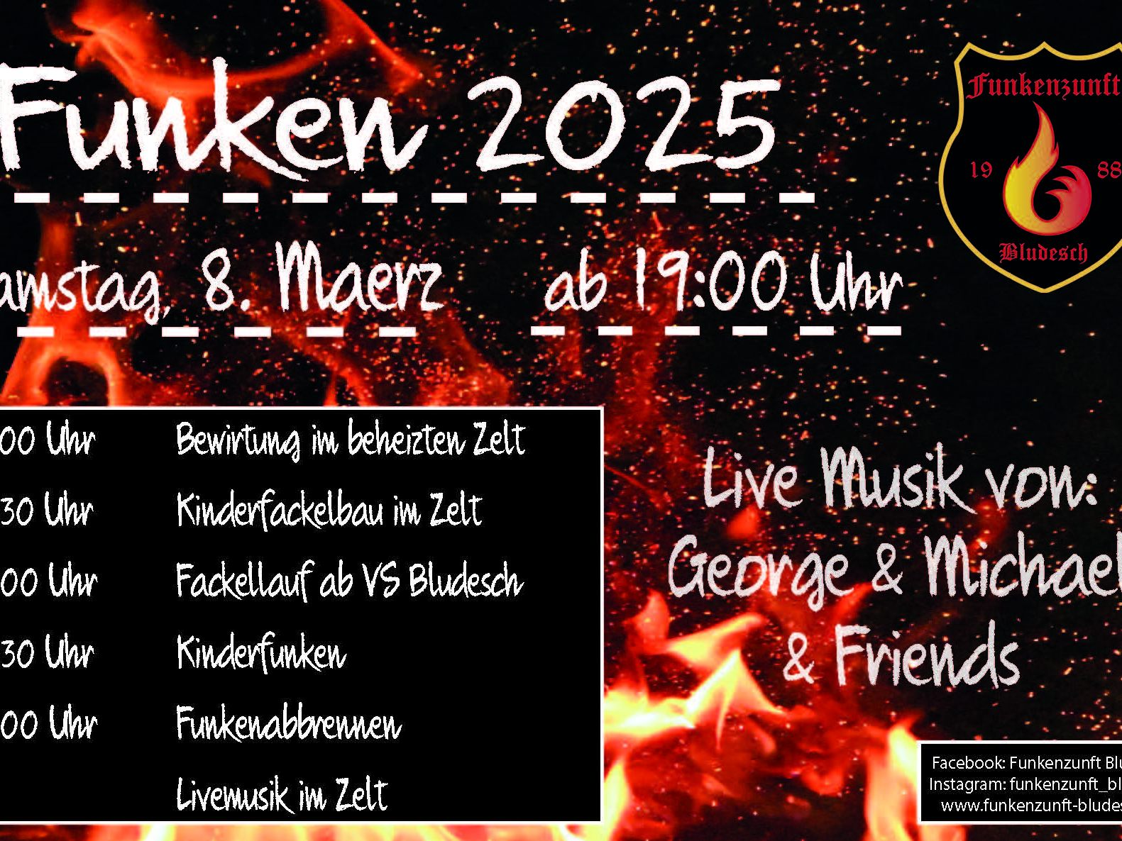 Funkenabbrennen in Bludesch