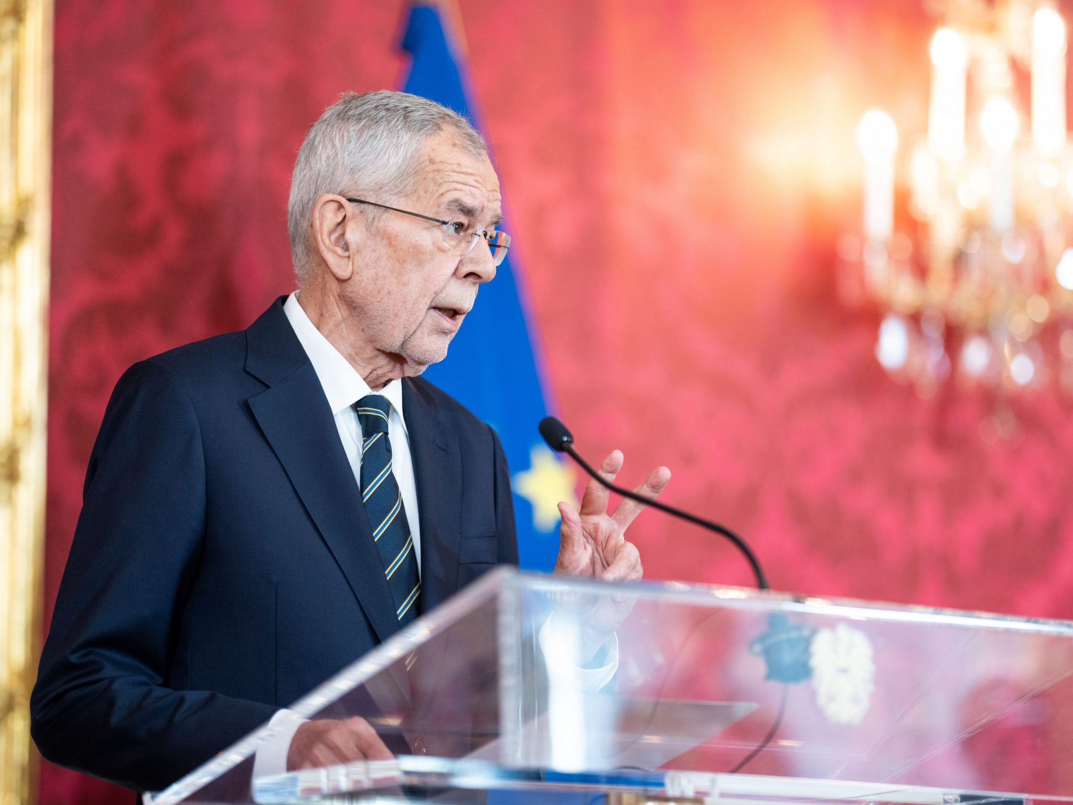 Pressestatement von Van der Bellen nach Aus für Koalitionsverhandlungen im Live-Stream.