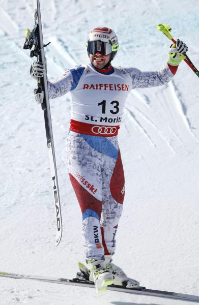 ABD0176_20170212 – ST. MORITZ – SCHWEIZ: Beat Feuz (SUI) whrend der Abfahrt der Herren am Sonntag, 12. Februar 2017 in St. Moritz. Die 44. alpinen Ski-Weltmeisterschaften finden vom 06.-19. Februar 2017 in St. Moritz in der Schweiz statt. – FOTO: APA/EXPA/JOHANN GRODER