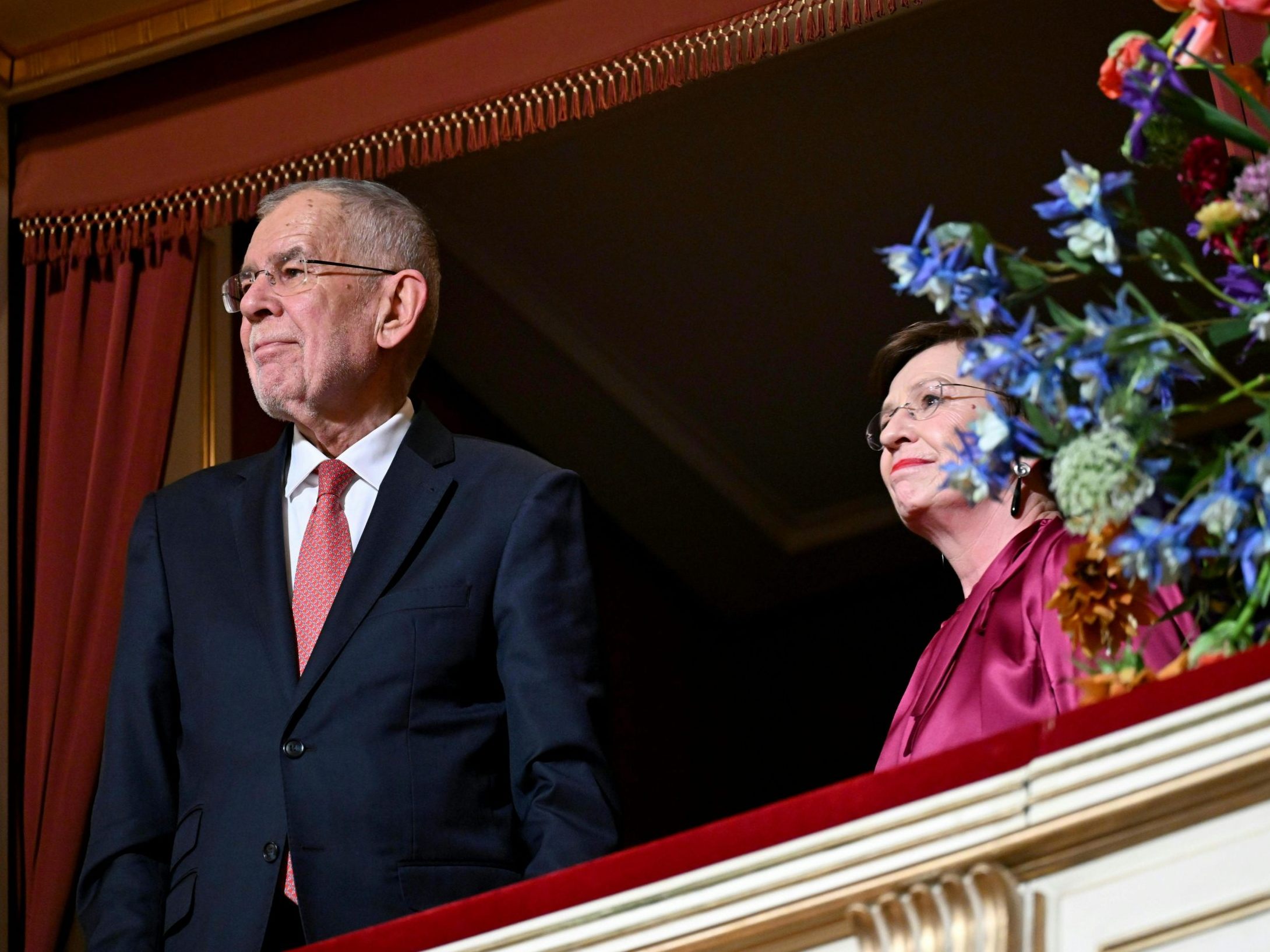 Bundespräsident Alexander Van der Bellen und seine Frau Doris Schmidauer bei der Opernball-Generalprobe.