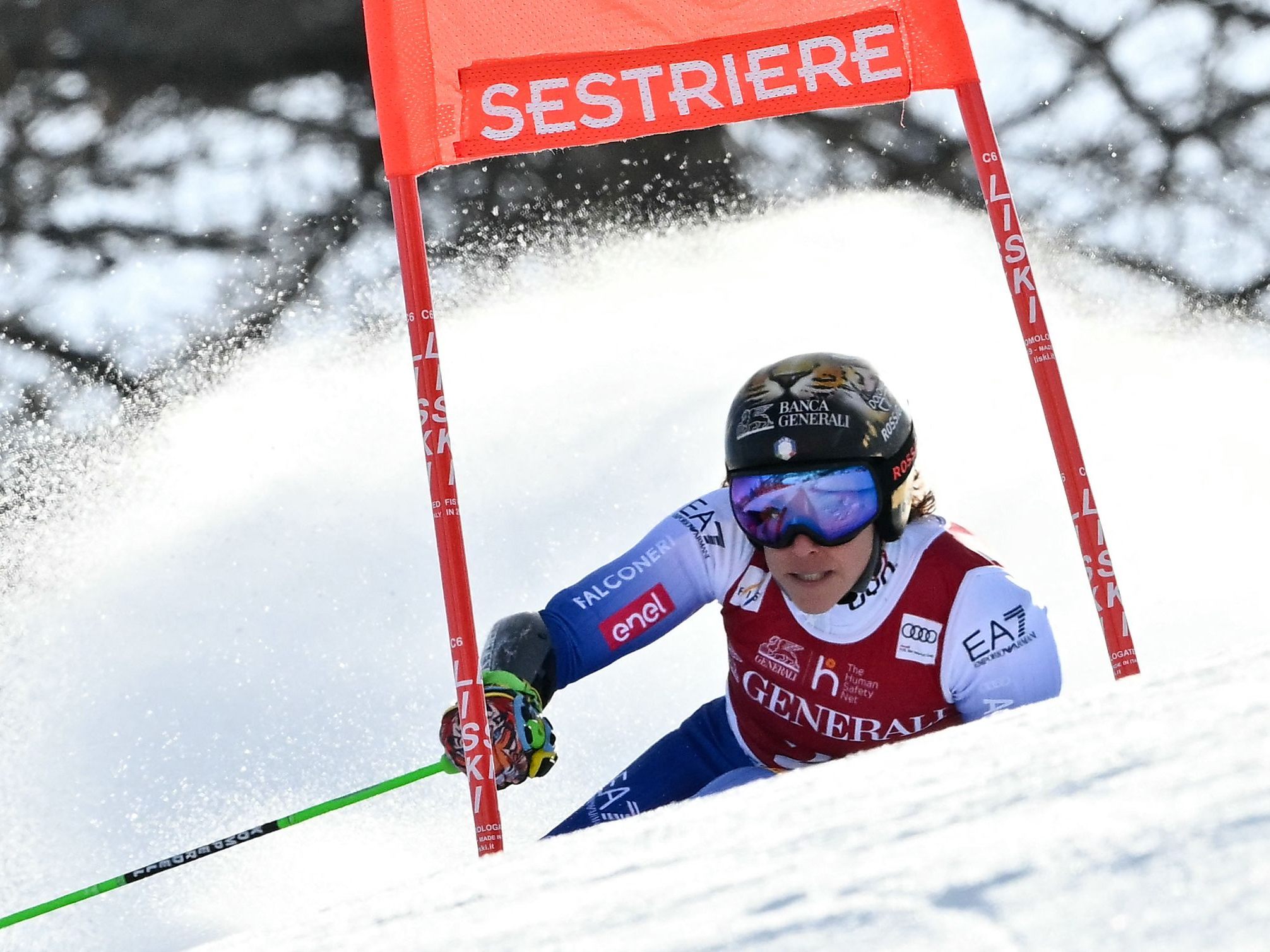 Federica Brignone gewinnt den Riesertorlauf in Sestriere.