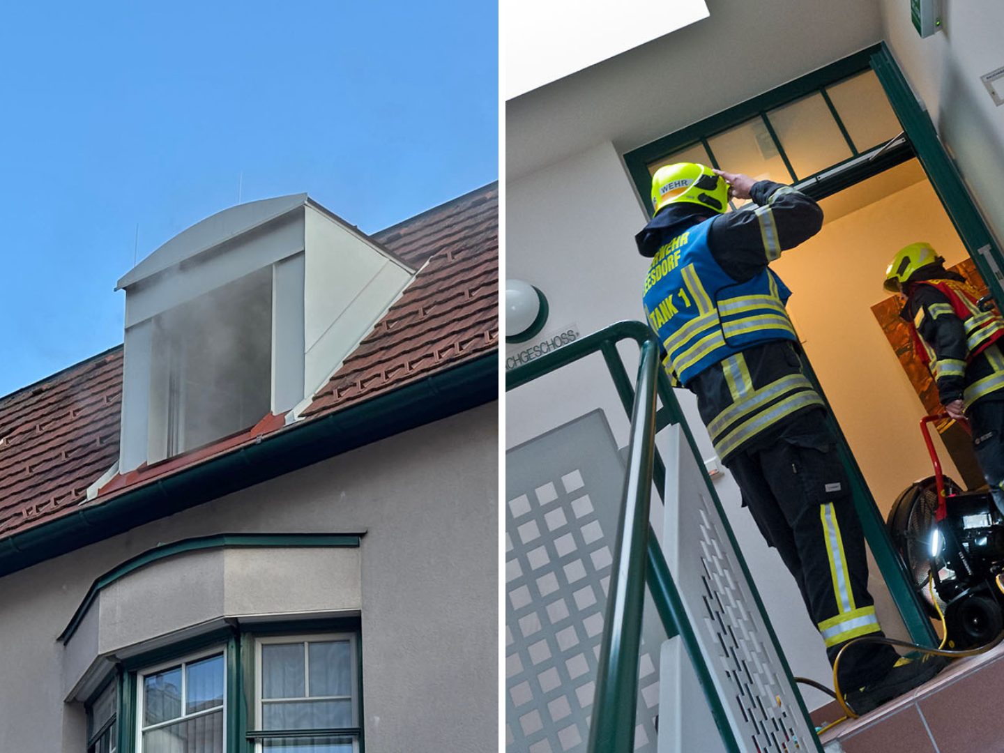 Die Feuerwehr konnte eine bewusstlose Person retten.
