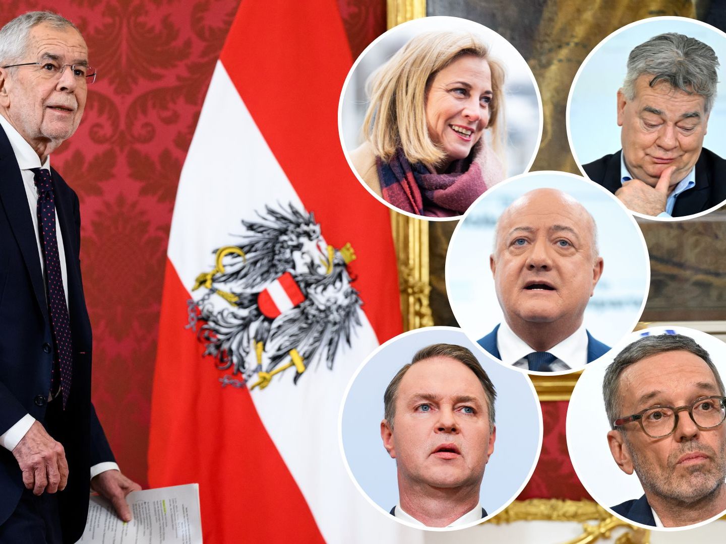 Alle Parteichefs beraten nacheinander mit Van der Bellen über die Regierungsbildung.
