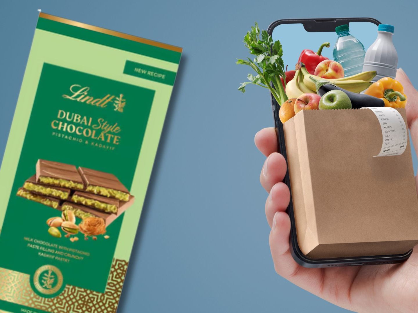 Die Dubai-Style Schokolade von Lindt kann bei gurkerl.at online bestellt werden.
